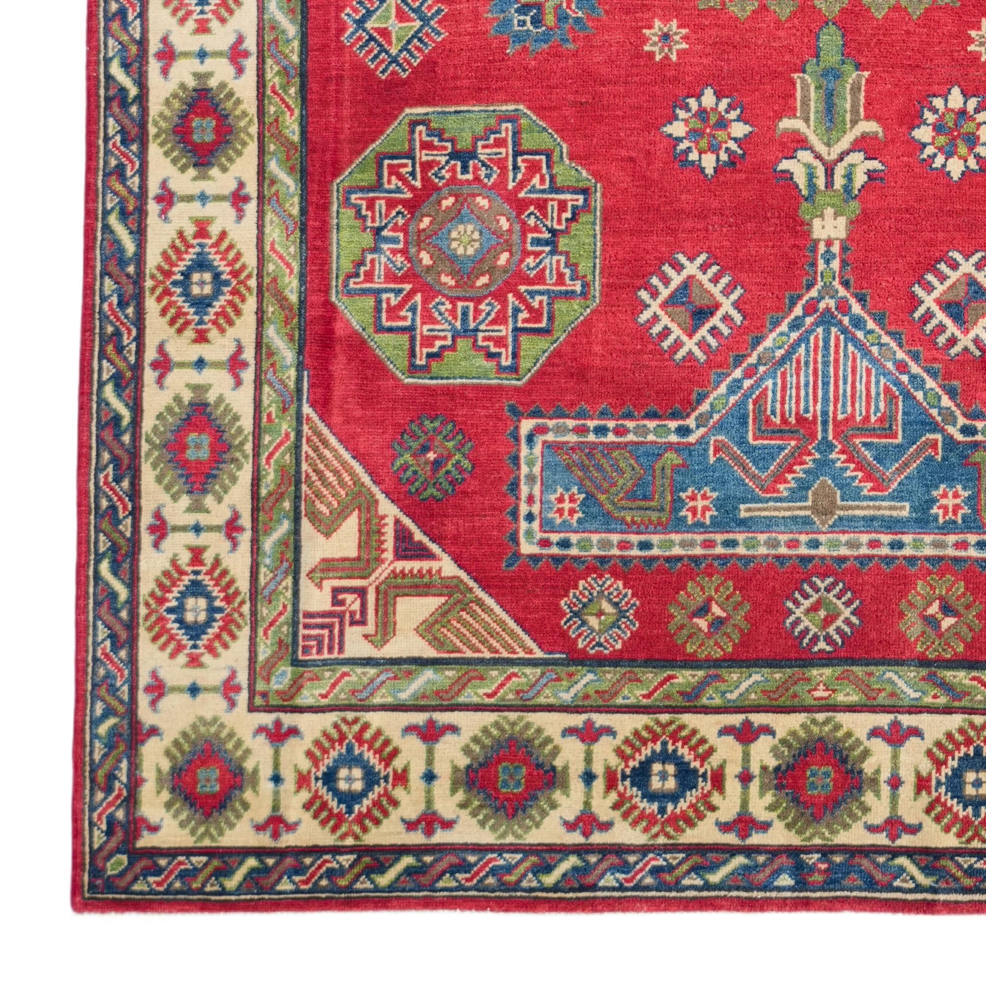 6' 2 x 9' 2 Hand Knotted Kazak Rug