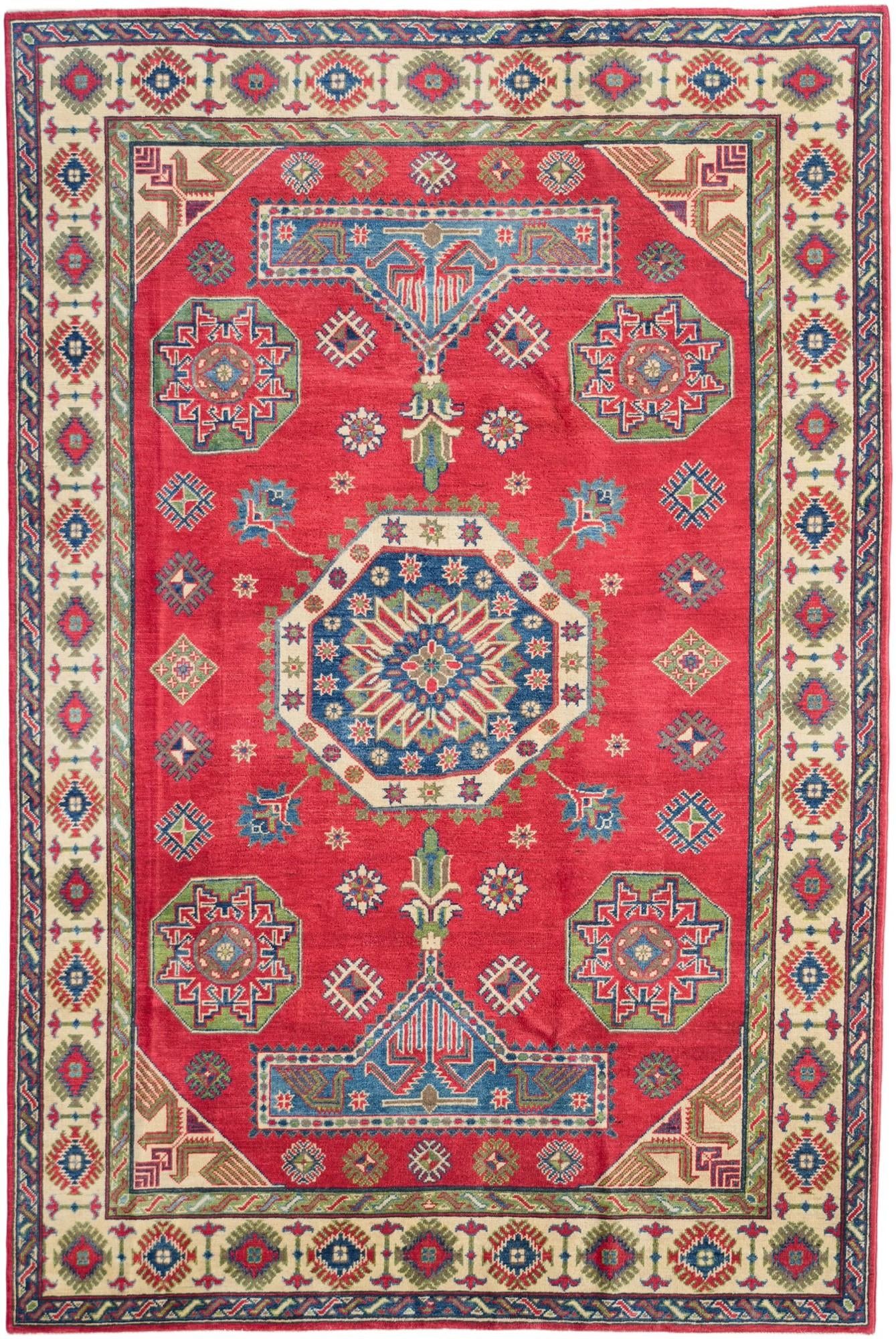 6' 2 x 9' 2 Hand Knotted Kazak Rug