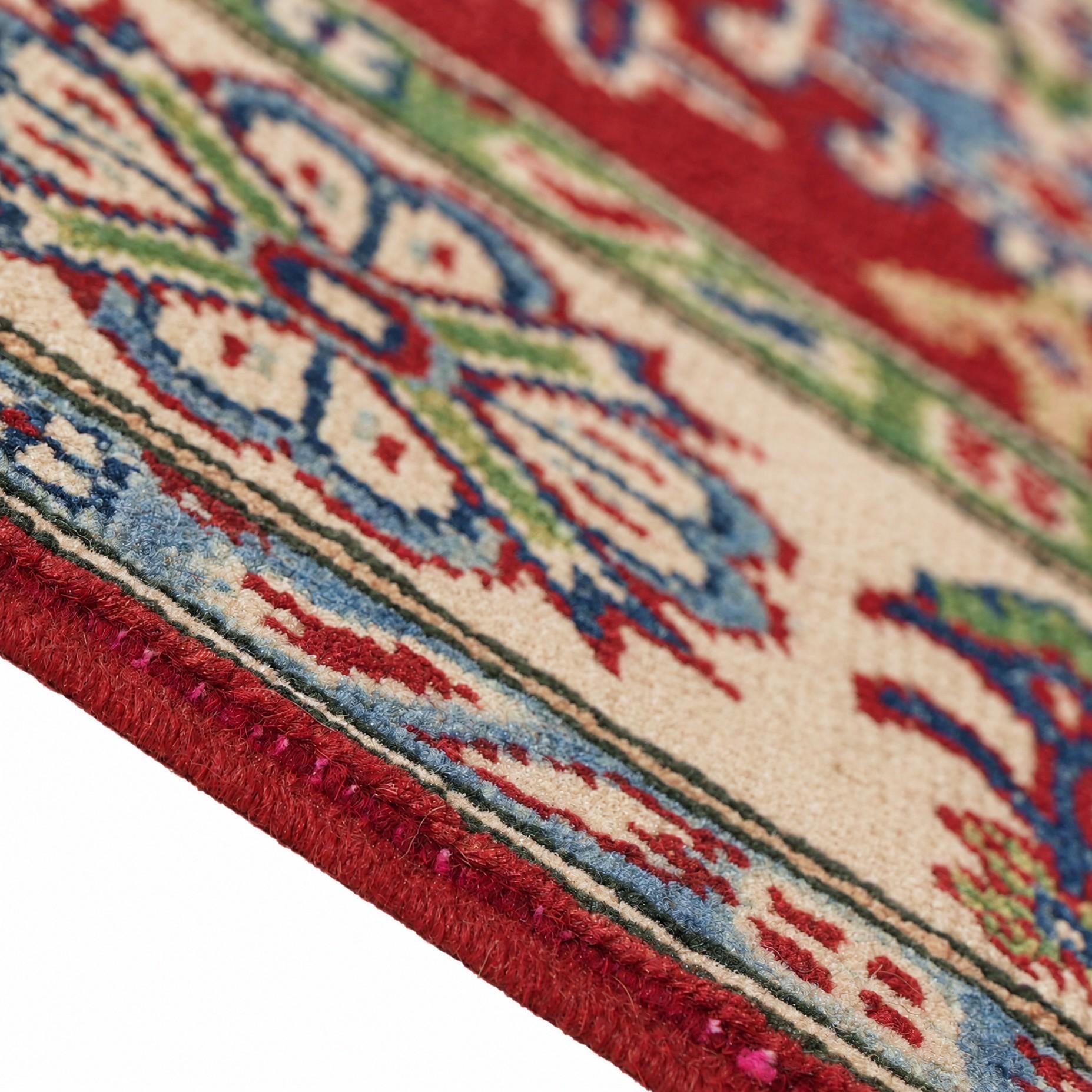 4' 10 x 6' 5 Hand Knotted Kazak Rug