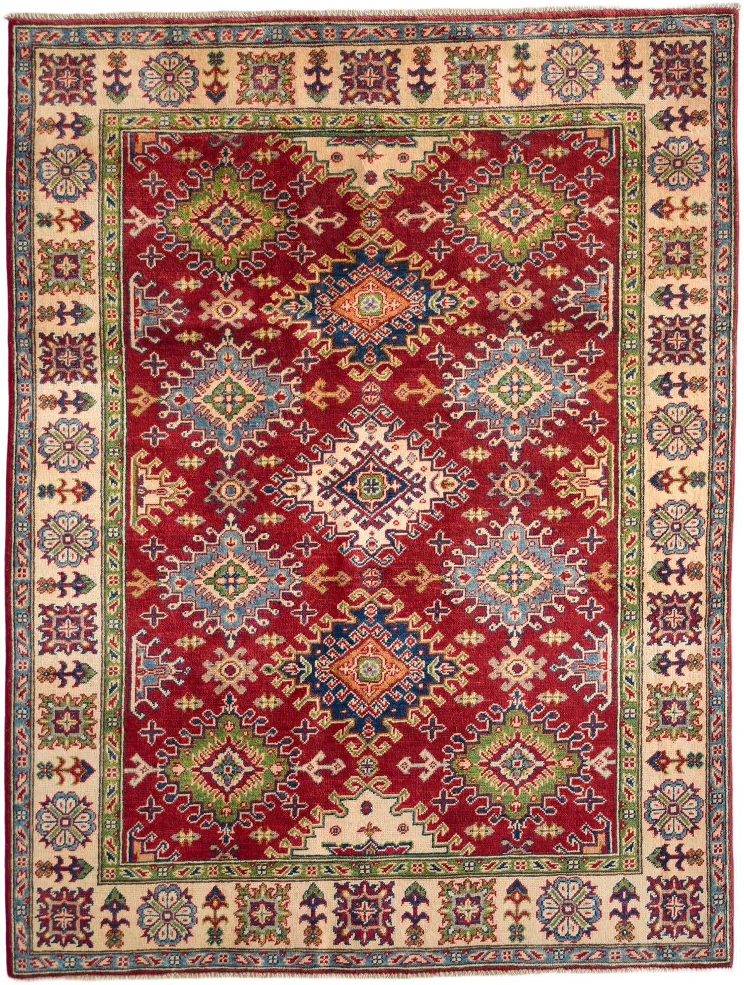 4' 10 x 6' 5 Hand Knotted Kazak Rug