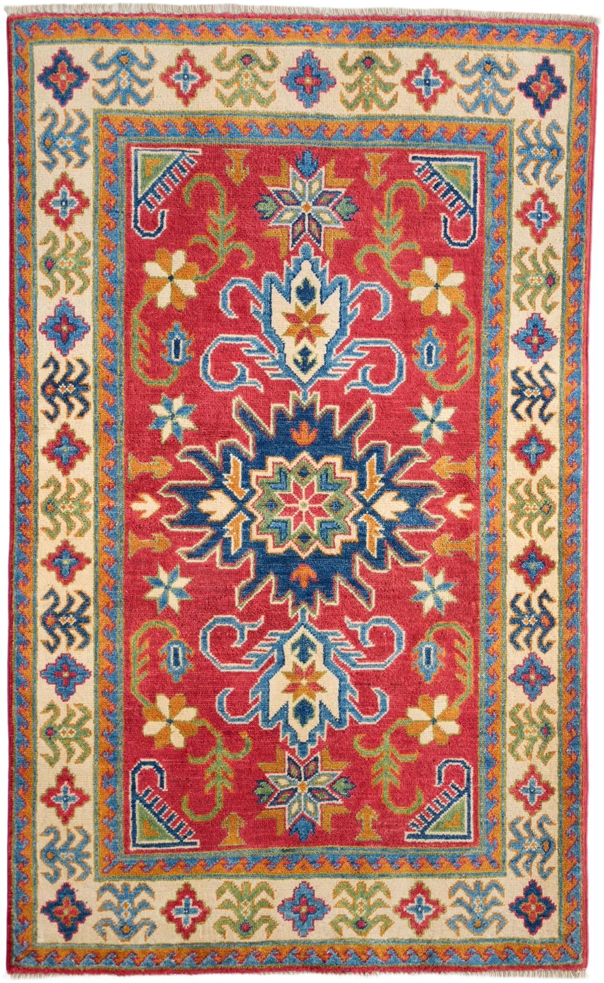 3' 1 x 5' 1 Hand Knotted Kazak Rug