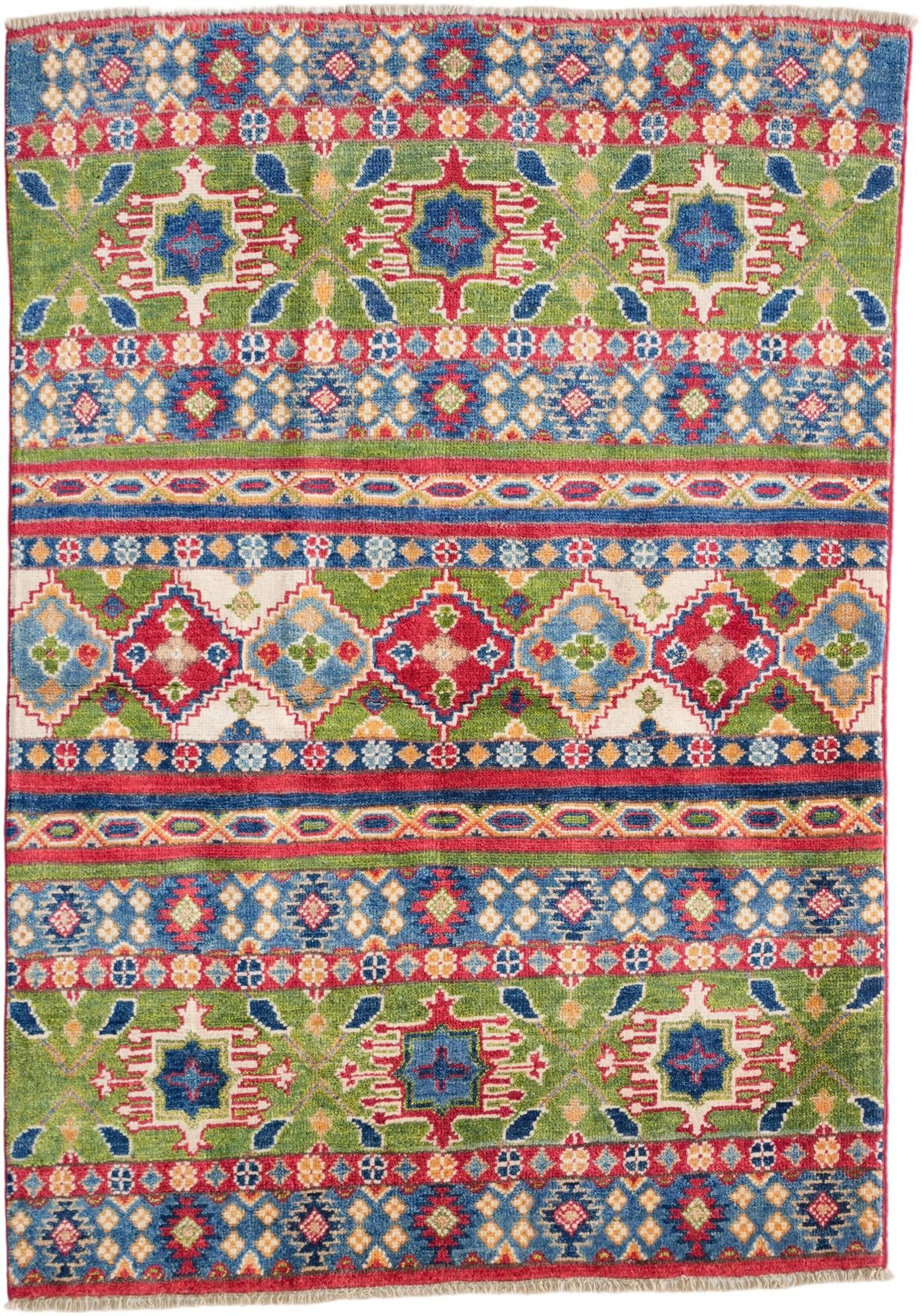 3' 3 x 4' 8 Hand Knotted Kazak Rug