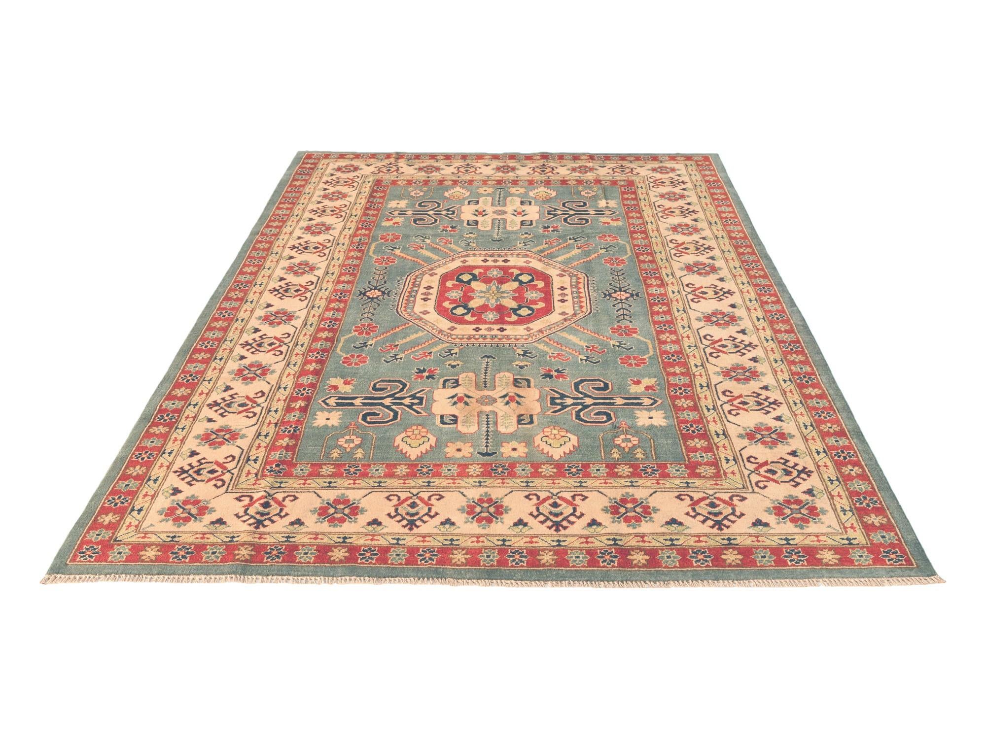 6' 8 x 9' 10 Hand Knotted Kazak Rug