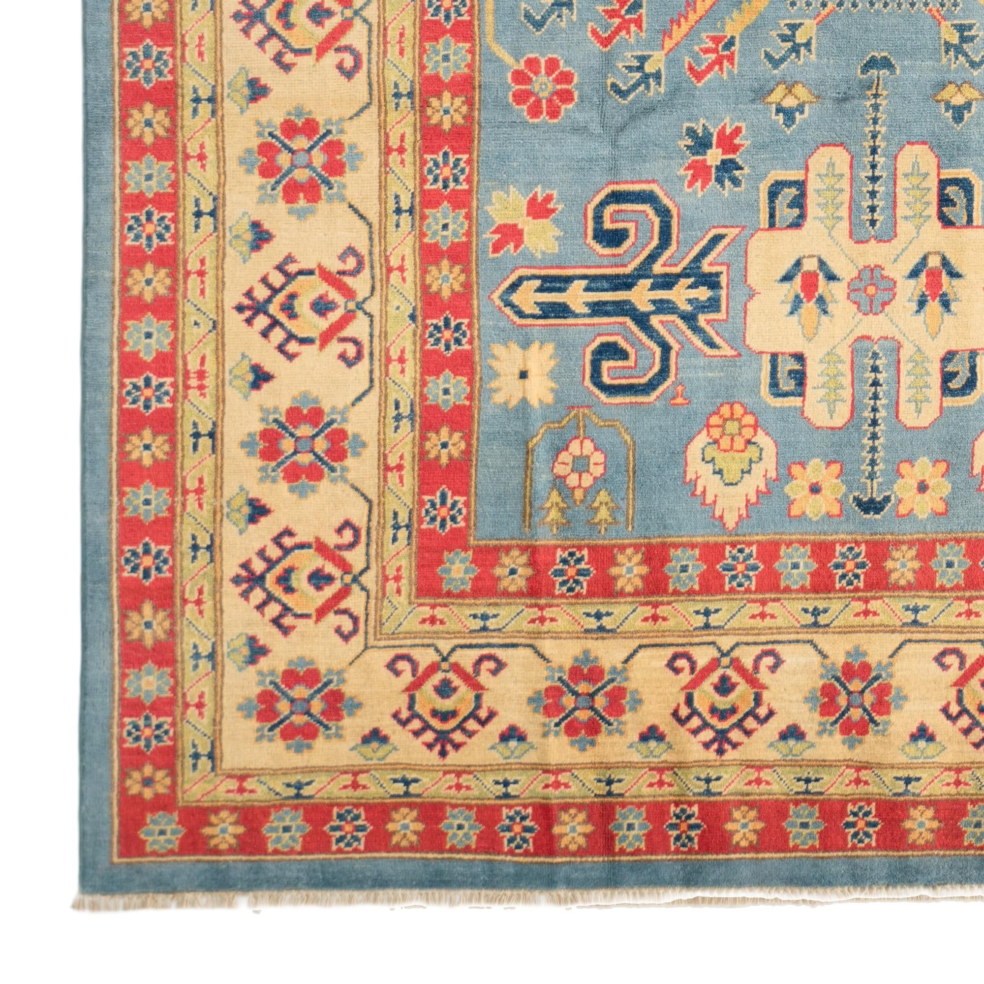 6' 8 x 9' 10 Hand Knotted Kazak Rug