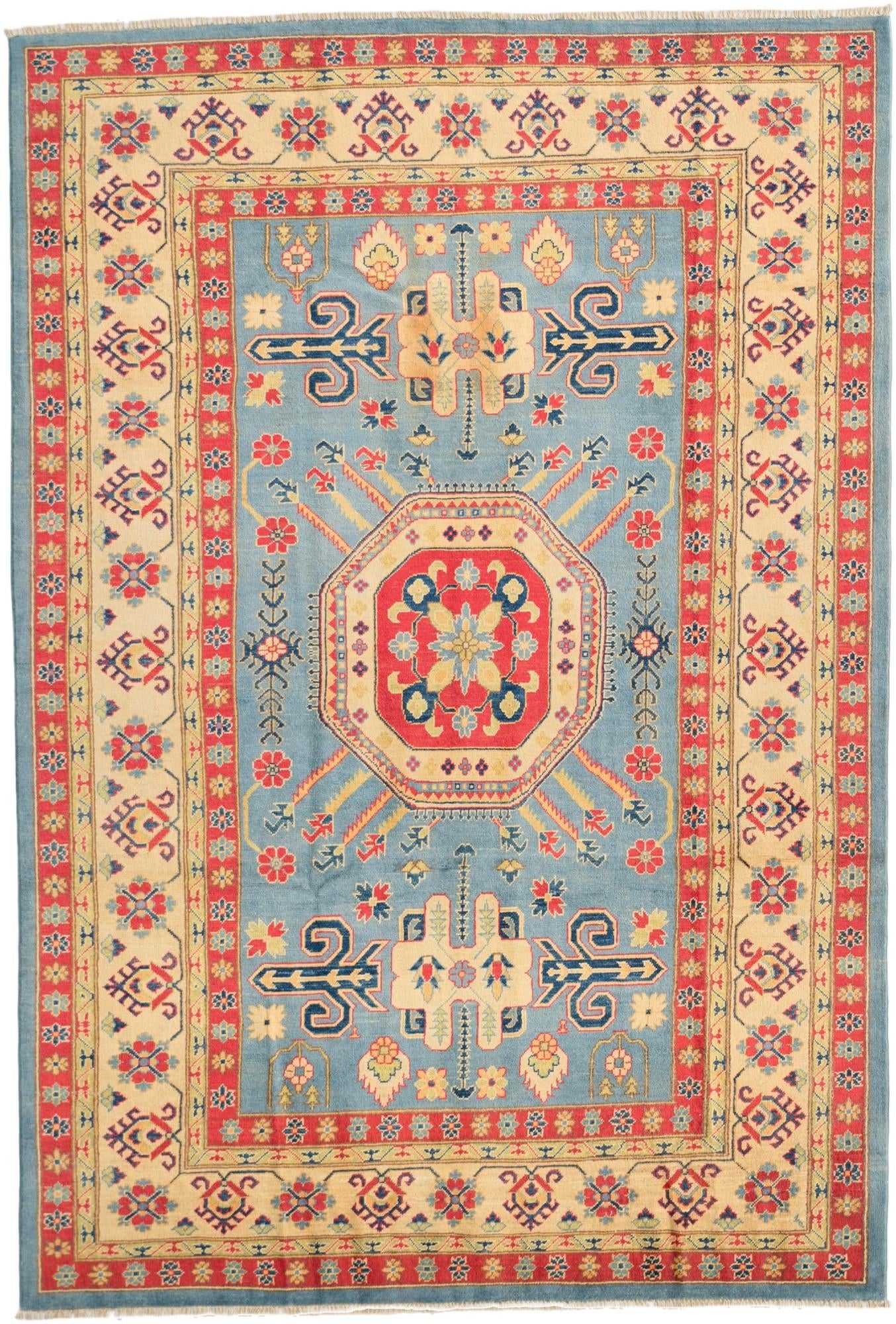 6' 8 x 9' 10 Hand Knotted Kazak Rug