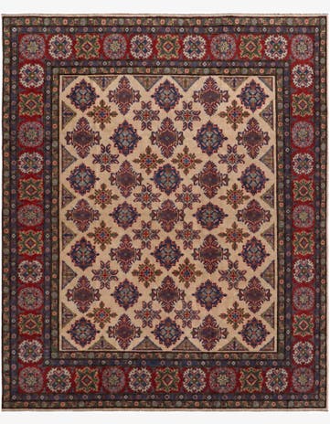8' x 9' 9 Hand Knotted Kazak Rug