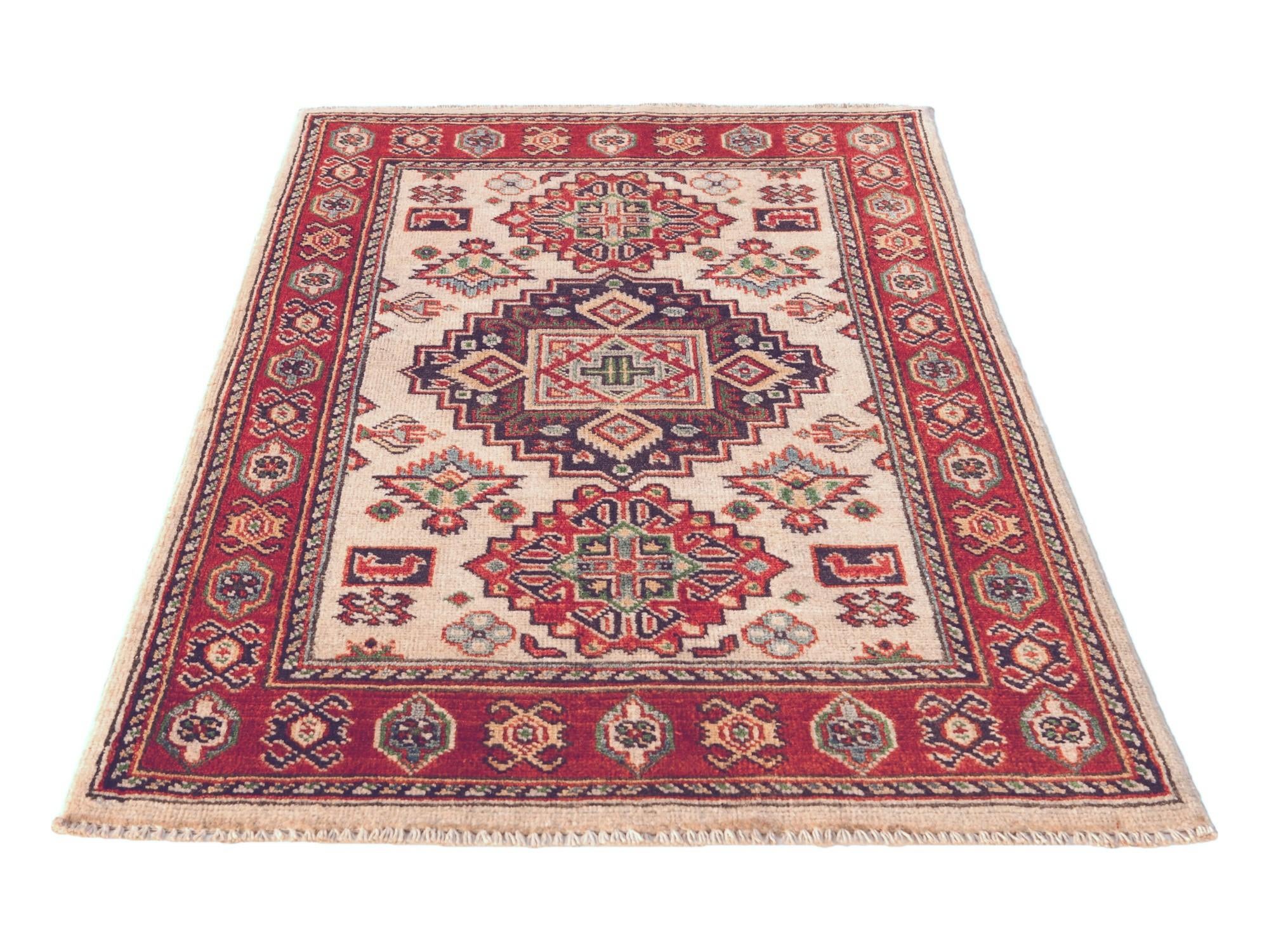 2' 7 x 4' Hand Knotted Kazak Rug