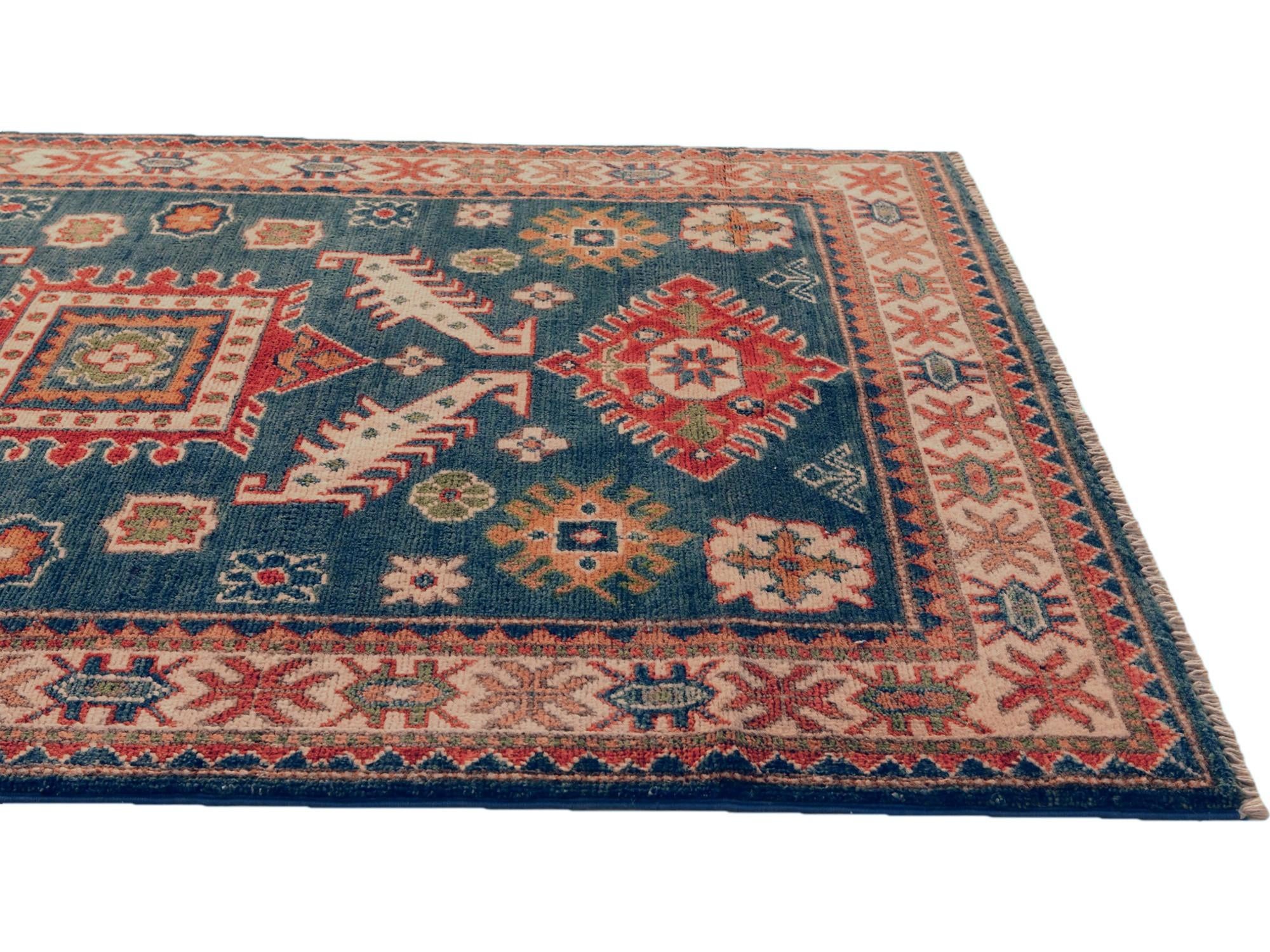 3' 4 x 5' 1 Hand Knotted Kazak Rug