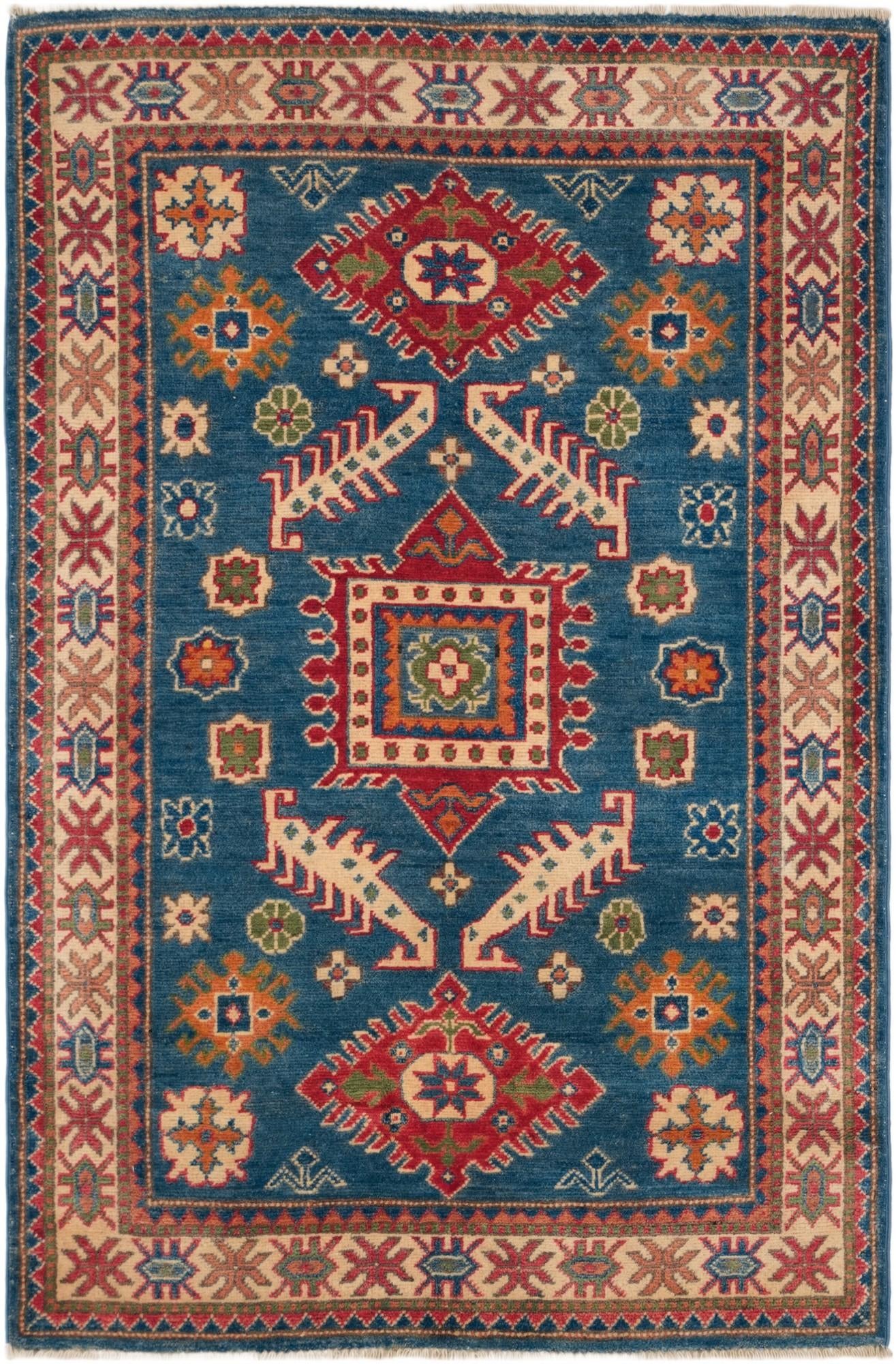 3' 4 x 5' 1 Hand Knotted Kazak Rug
