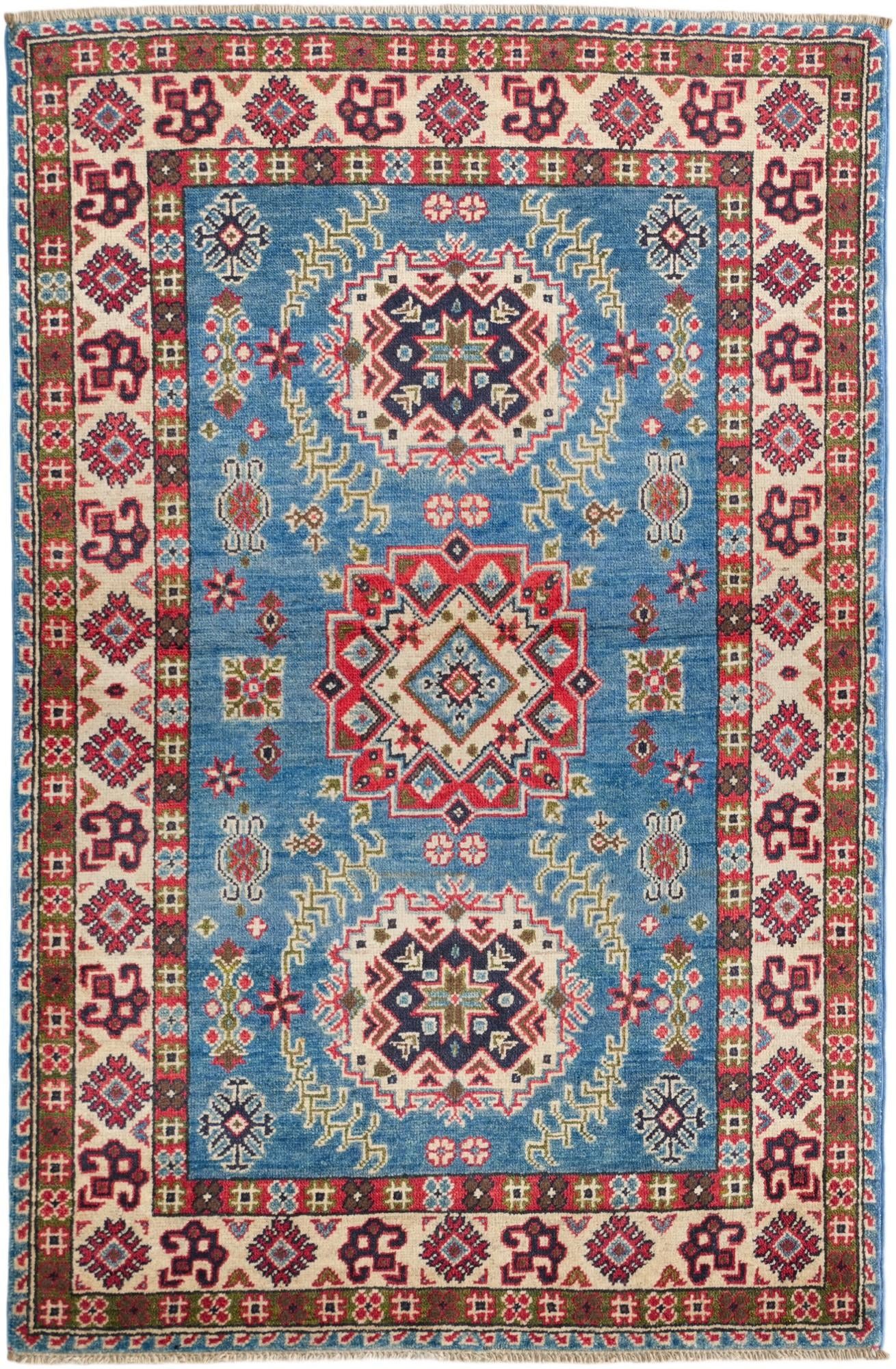 3' 3 x 5' Hand Knotted Kazak Rug