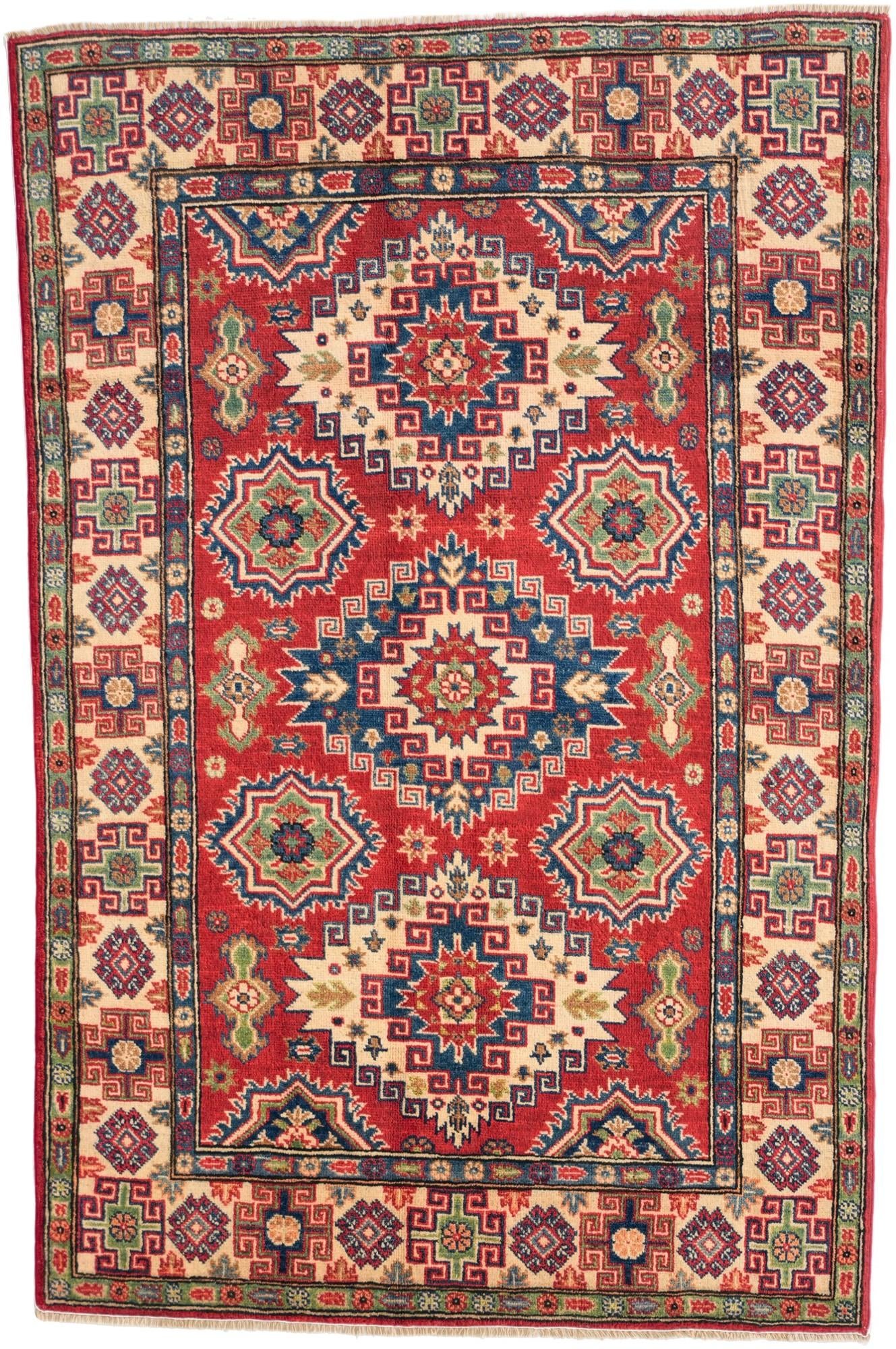 3' 10 x 5' 9 Hand Knotted Kazak Rug