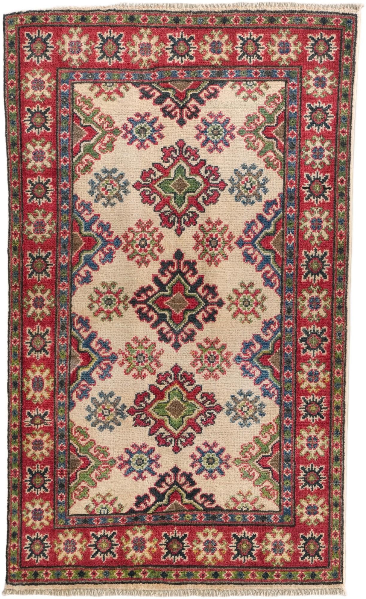 2' 6 x 4' Hand Knotted Kazak Rug