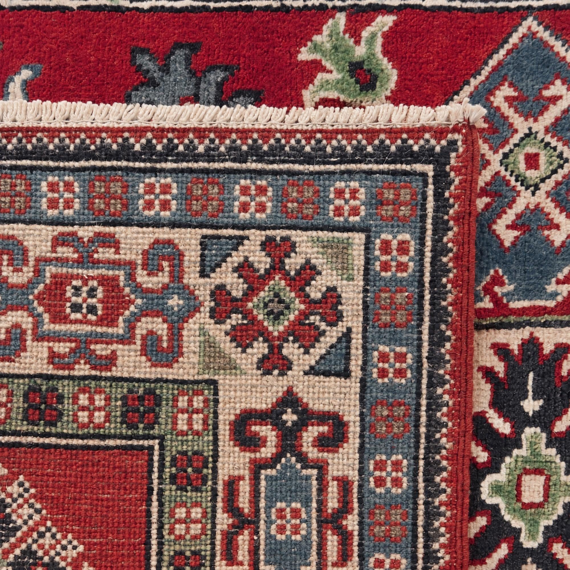 100cm x 155cm Hand Knotted Kazak Rug