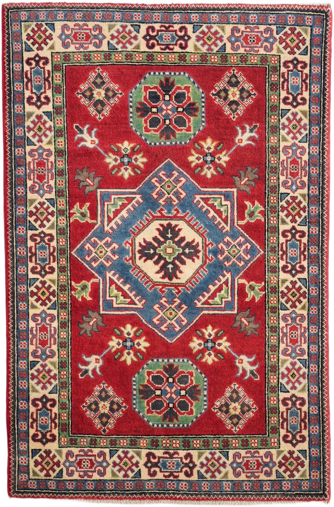 3' 4 x 5' 1 Hand Knotted Kazak Rug