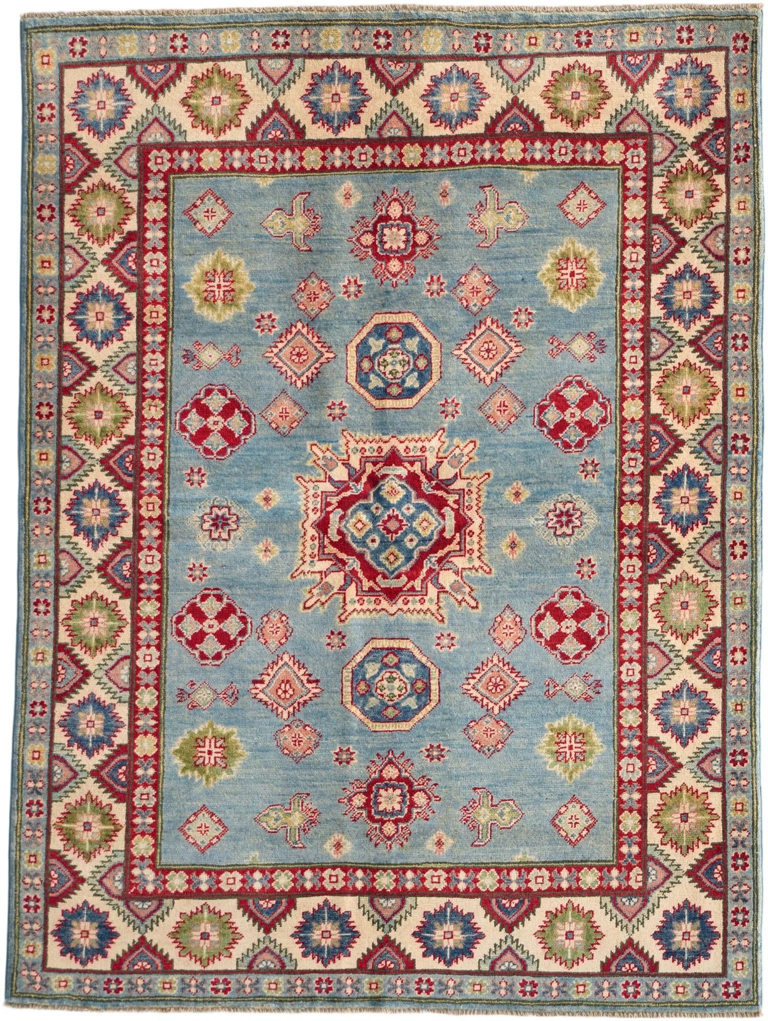 4' 11 x 6' 7 Hand Knotted Kazak Rug