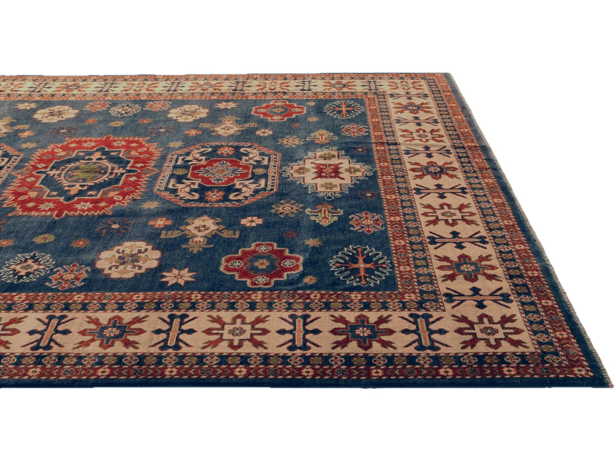 8' 1 x 10' 2 Hand Knotted Kazak Rug