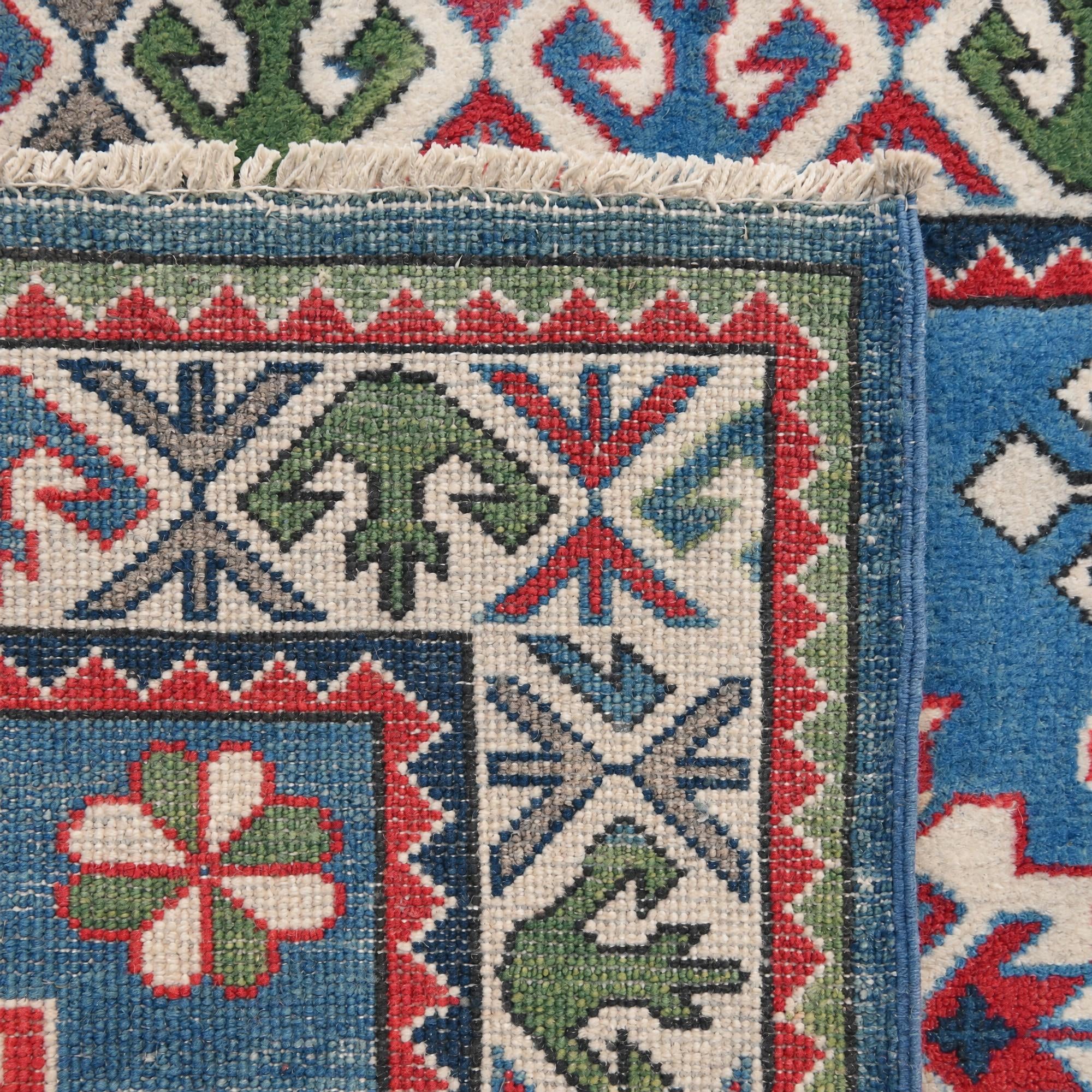 Detail image 10 of 10: 2' 8 x 4' Hand Knotted Kazak Rug
