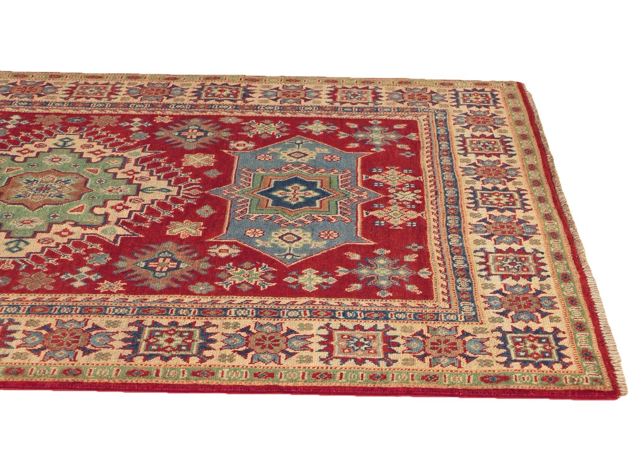 5' x 6' 5 Hand Knotted Kazak Rug
