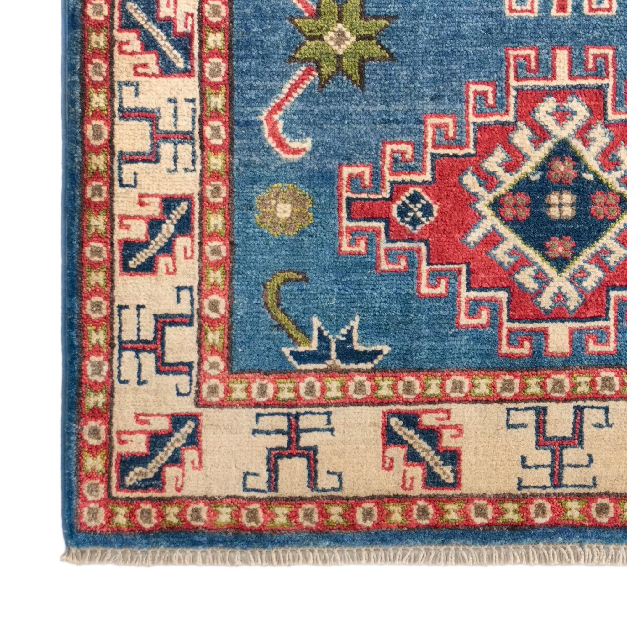 80cm x 115cm Handgeknüpft Kazak Teppich