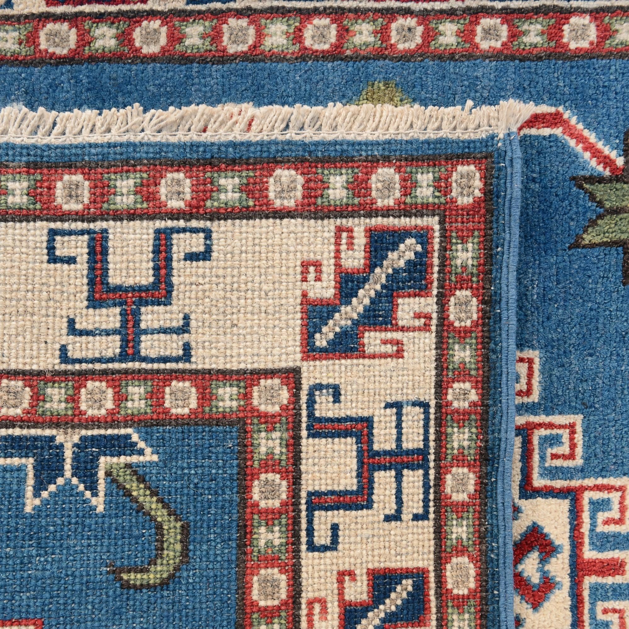 Detail image 11 of 11: 2' 8 x 3' 10 Hand Knotted Kazak Rug