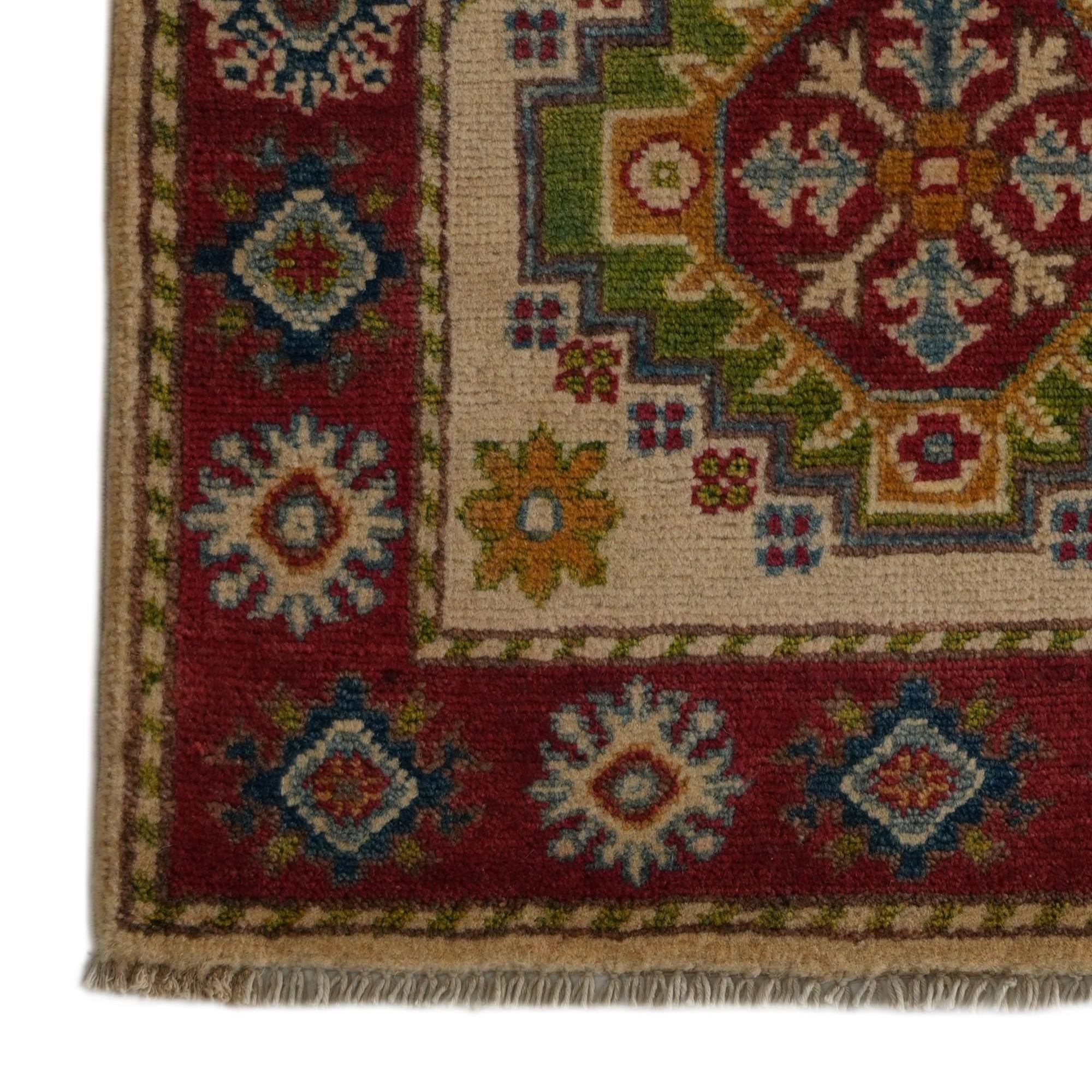 2' x 3' Hand Knotted Kazak Rug