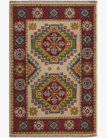 2' x 3' Hand Knotted Kazak Rug