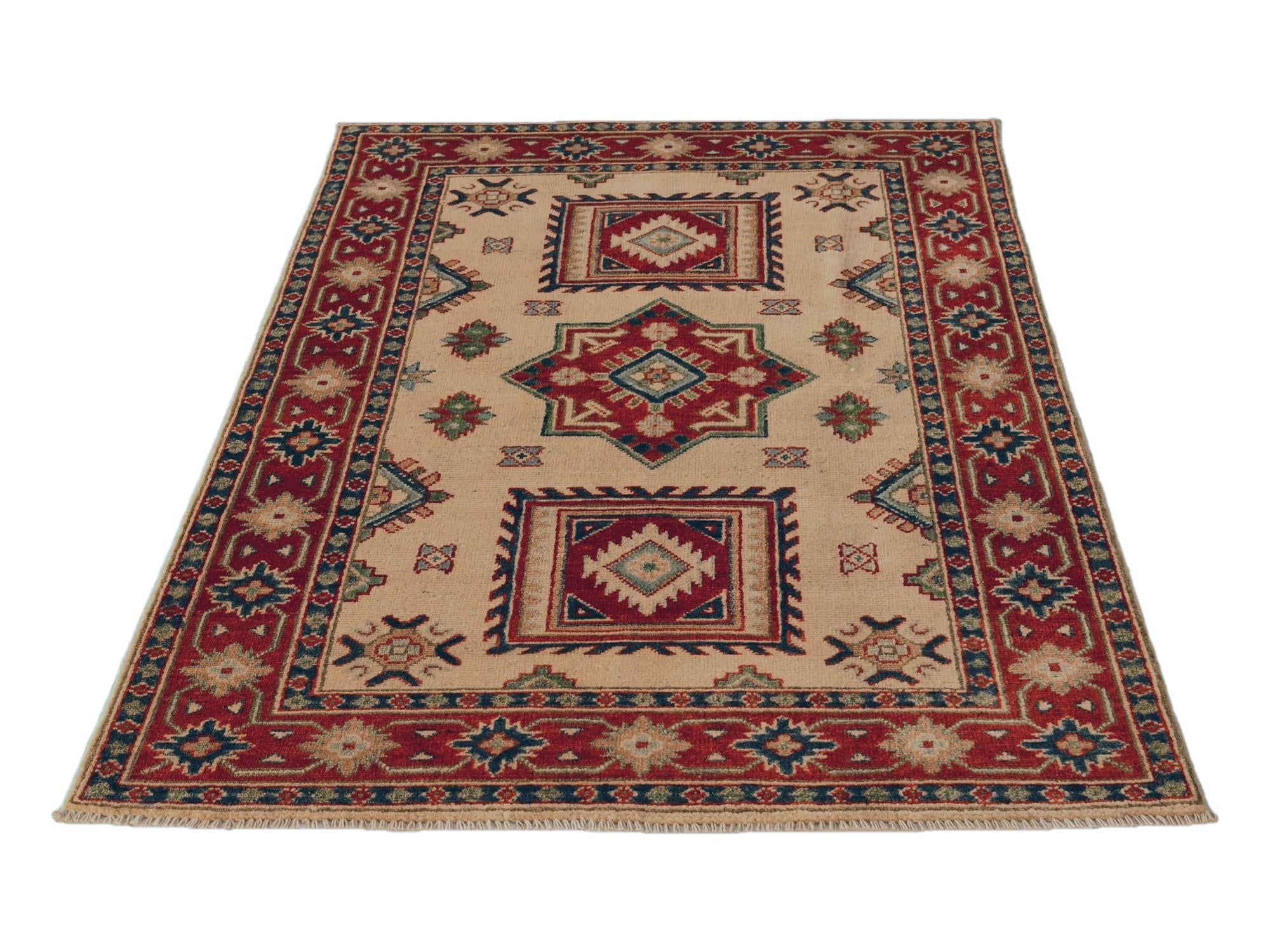3' 3 x 4' 10 Hand Knotted Kazak Rug
