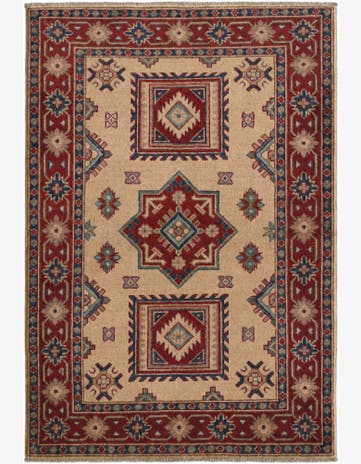 3' 3 x 4' 10 Hand Knotted Kazak Rug