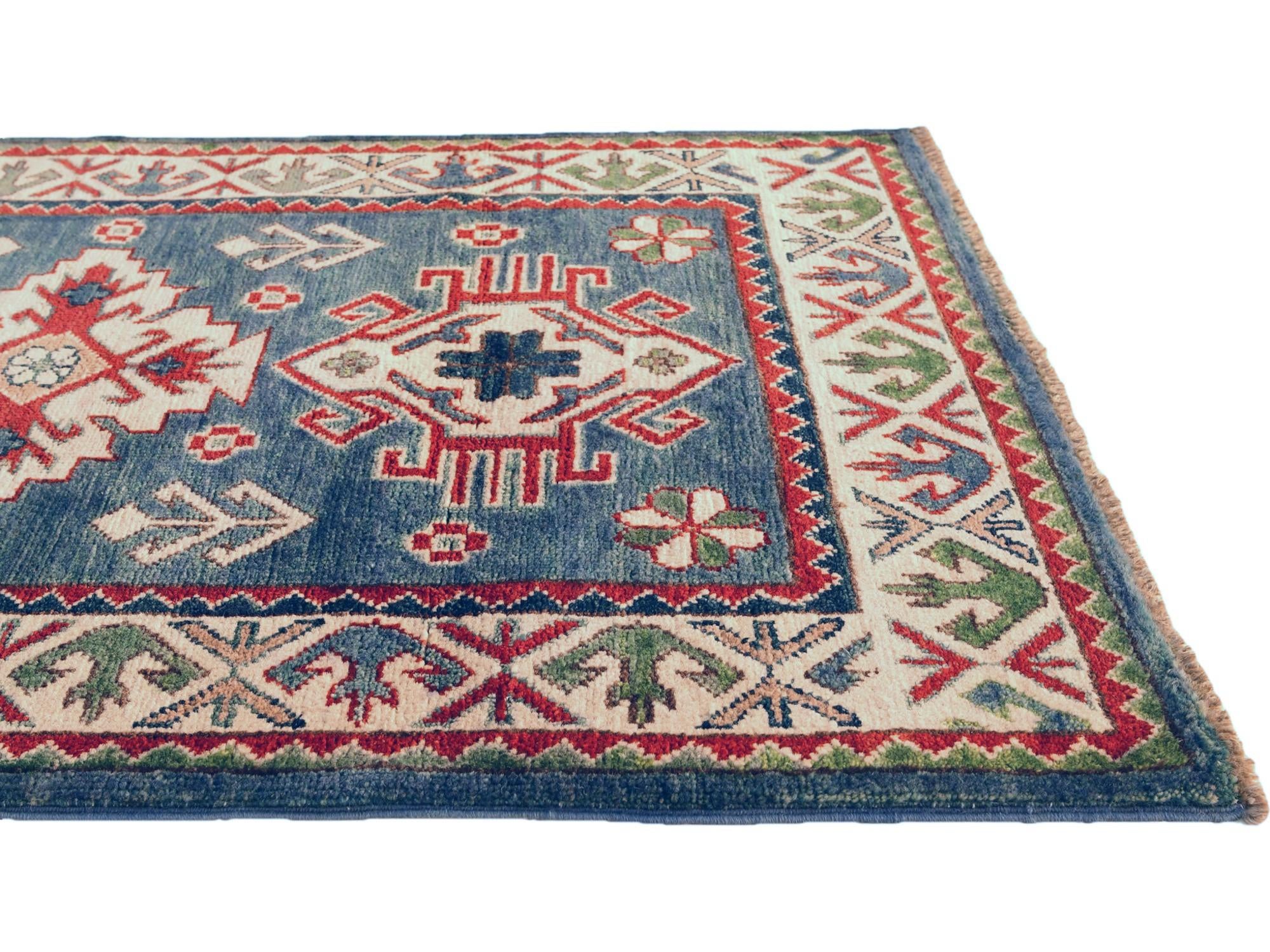 2' 9 x 4' 3 Hand Knotted Kazak Rug