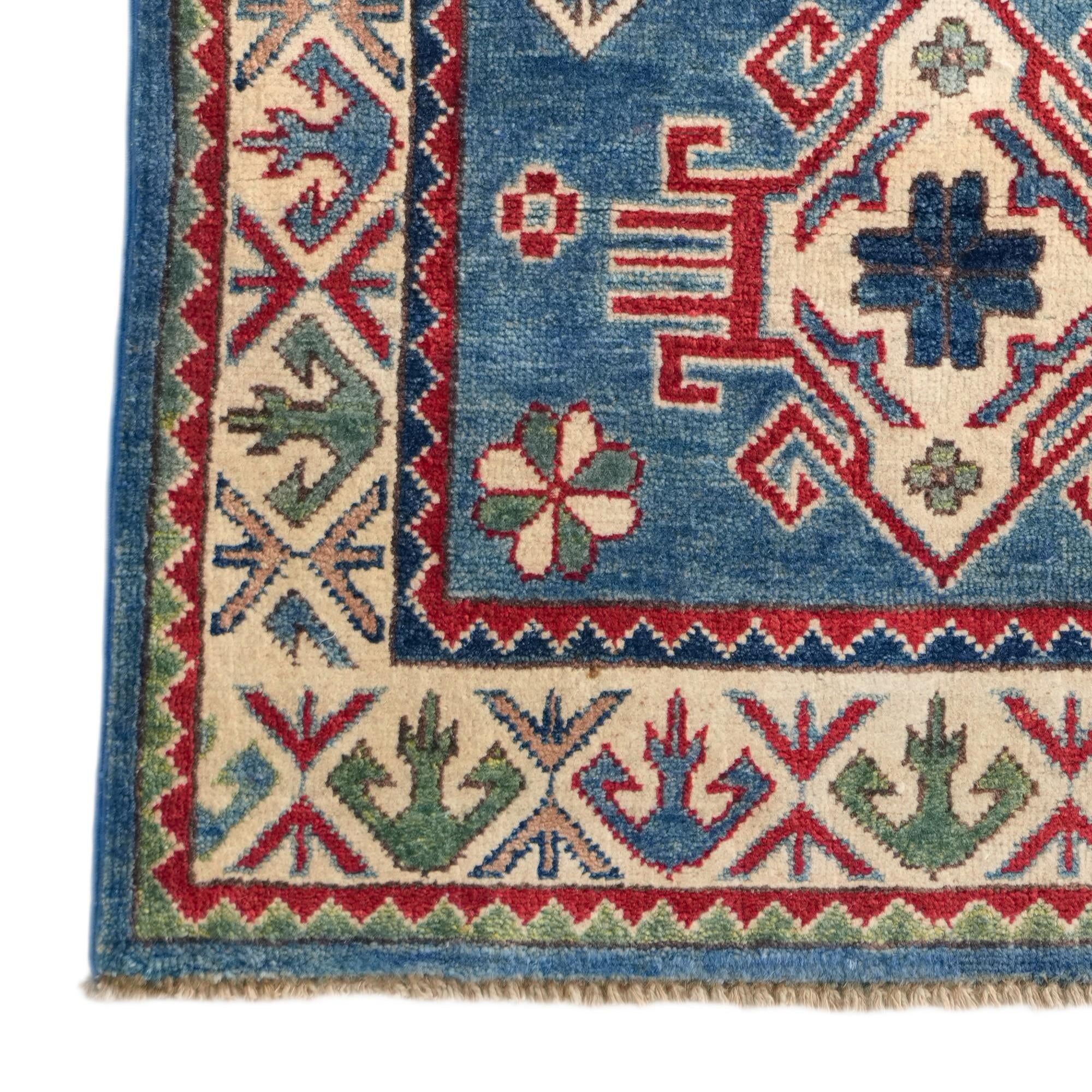 2' 9 x 4' 3 Hand Knotted Kazak Rug
