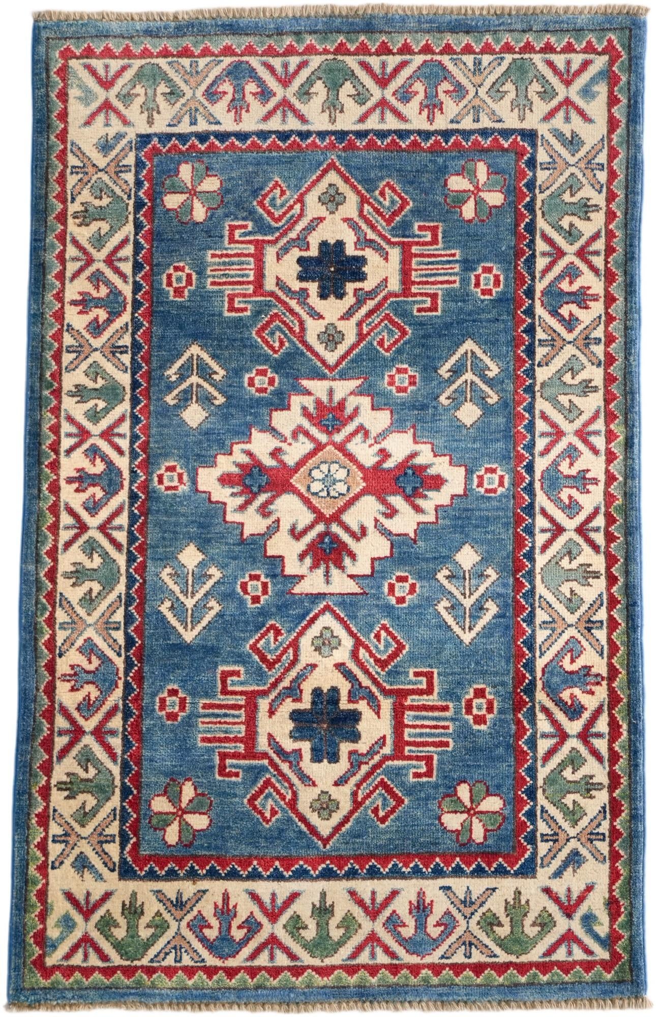 2' 9 x 4' 3 Hand Knotted Kazak Rug