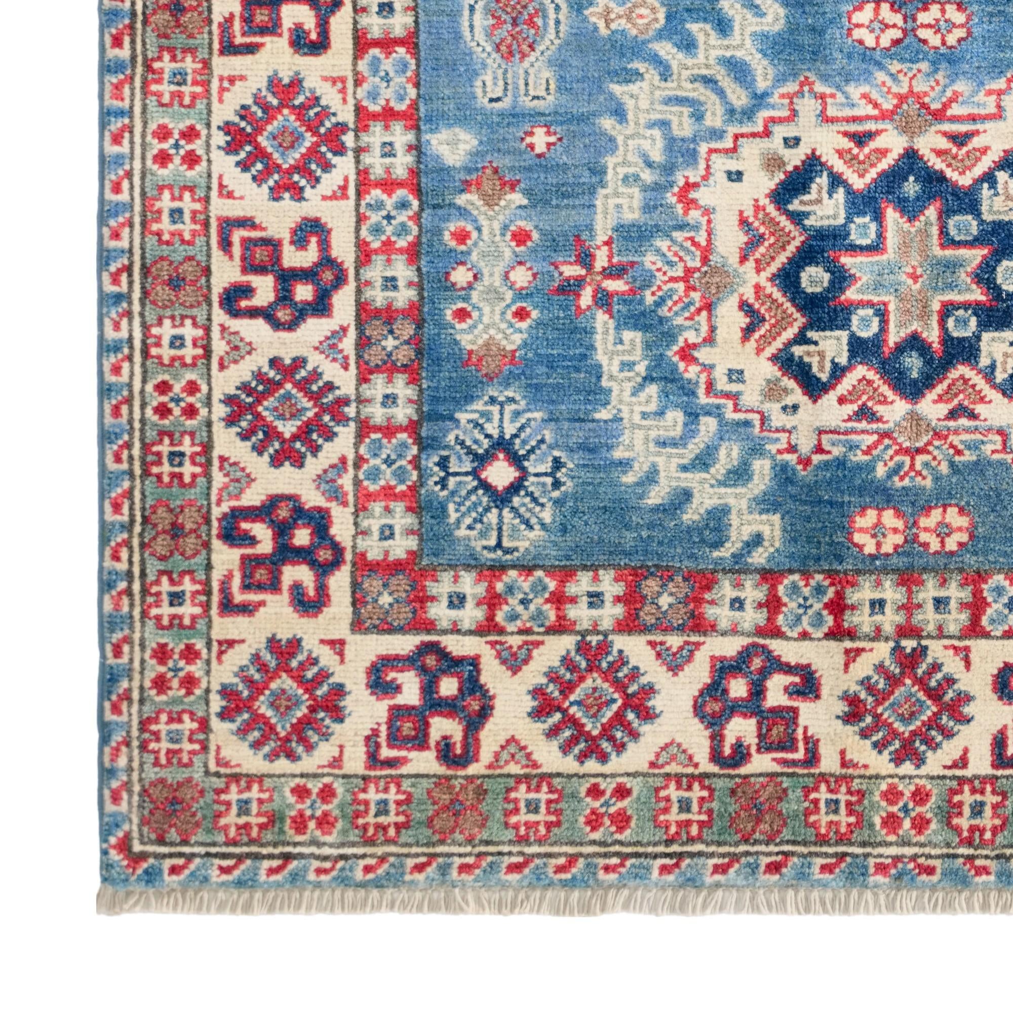 3' 7 x 4' 11 Hand Knotted Kazak Rug