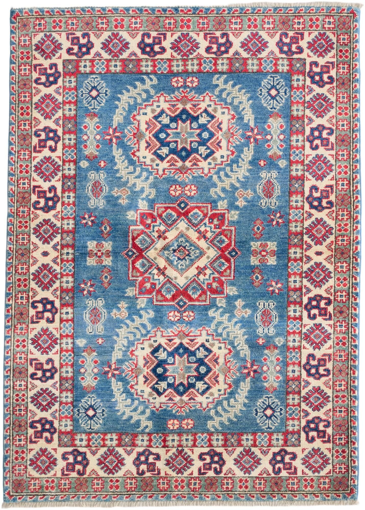 3' 7 x 4' 11 Hand Knotted Kazak Rug