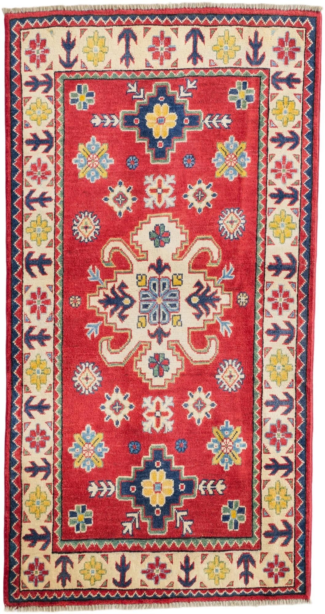 3' 3 x 6' 1 Hand Knotted Kazak Rug