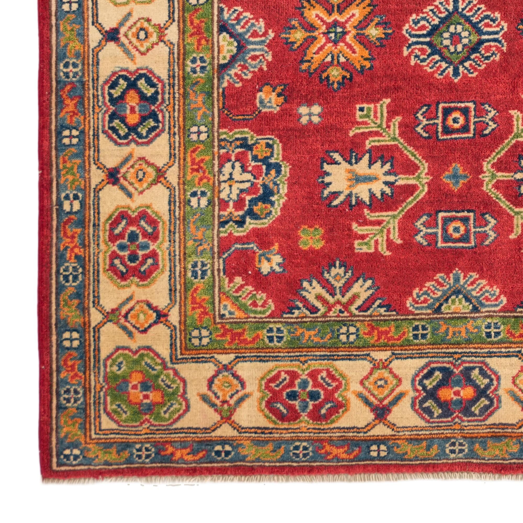 4' 2 x 6' Hand Knotted Kazak Rug