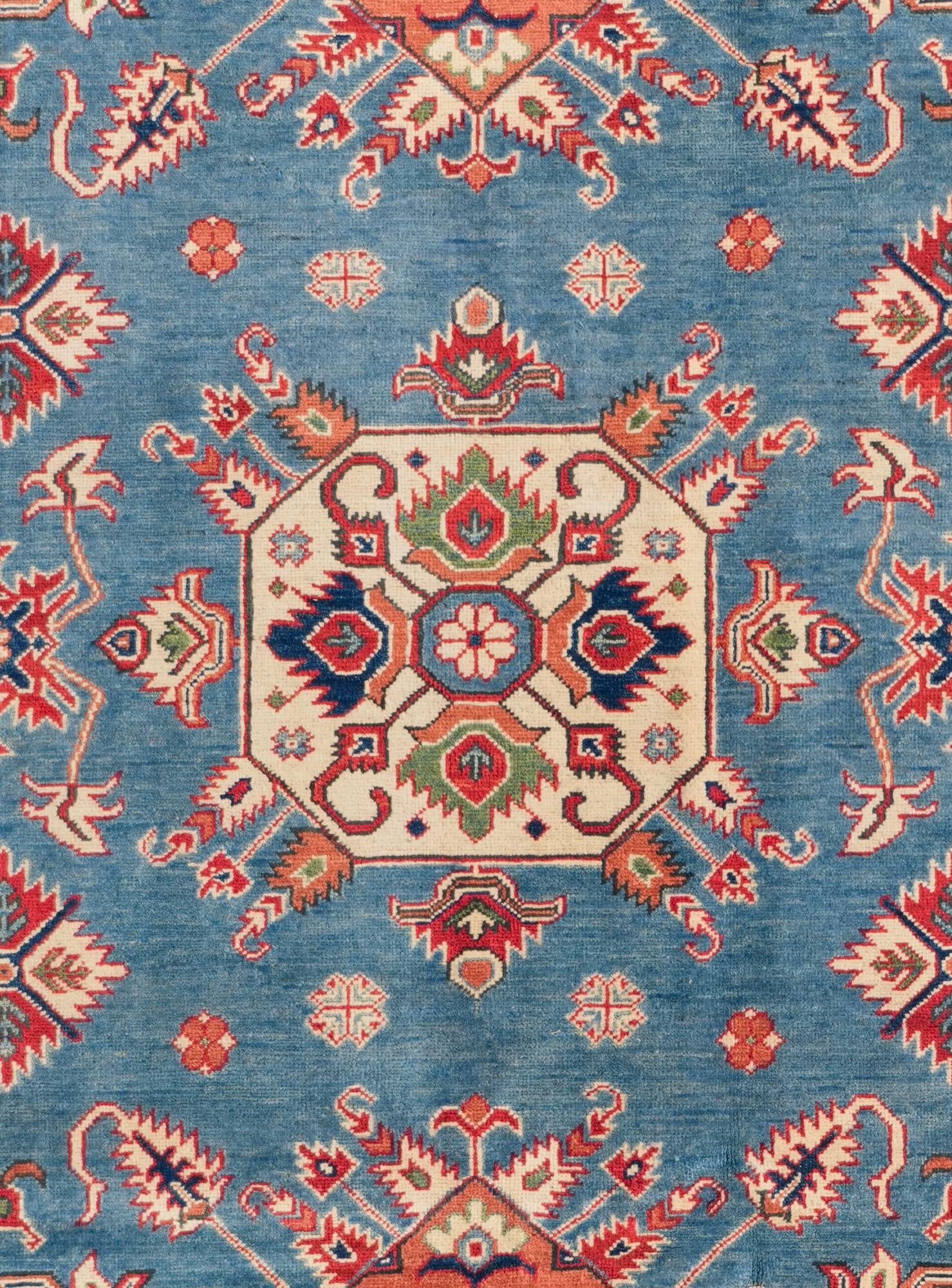 6' 4 x 8' 11 Hand Knotted Kazak Rug