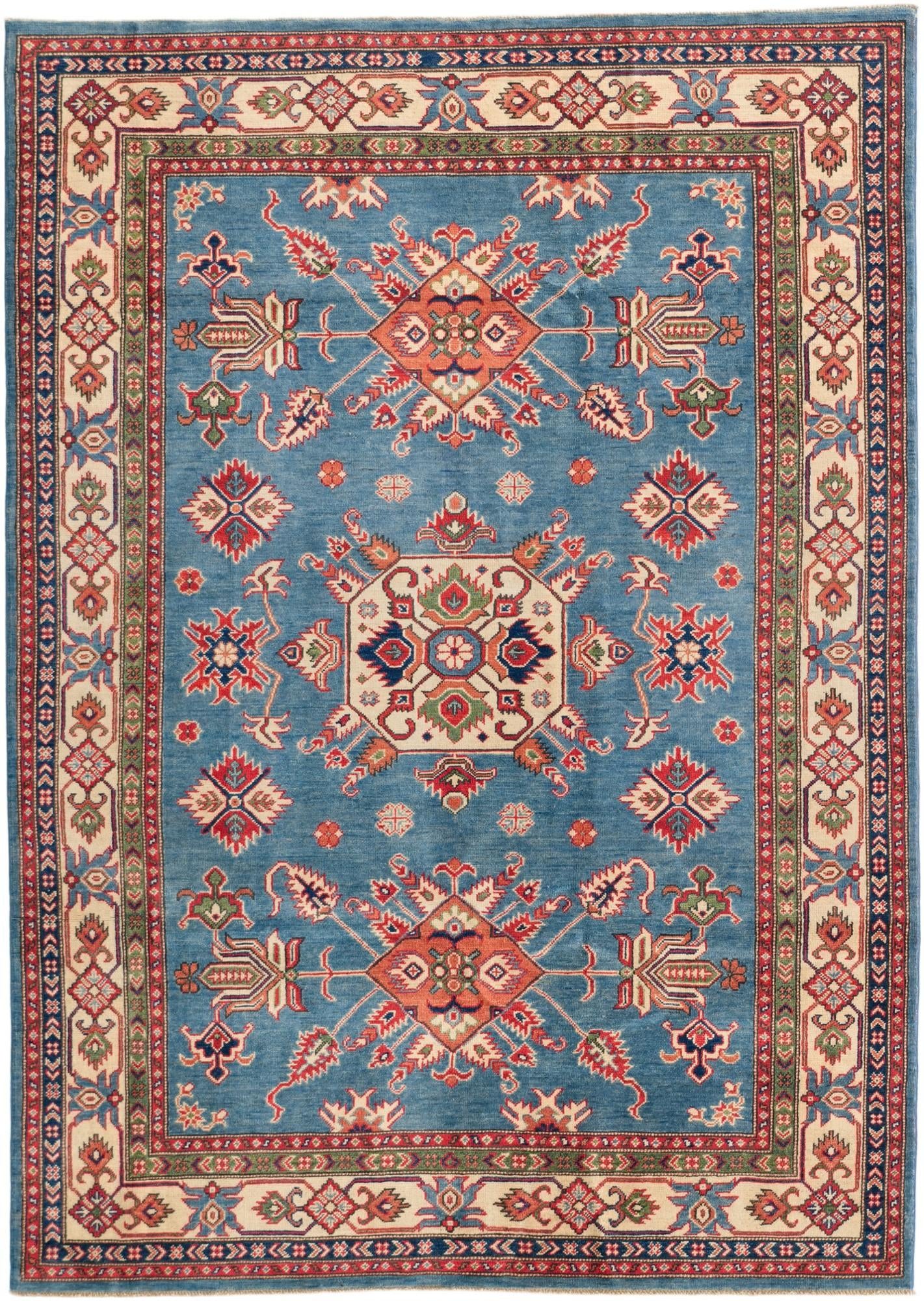 6' 4 x 8' 11 Hand Knotted Kazak Rug