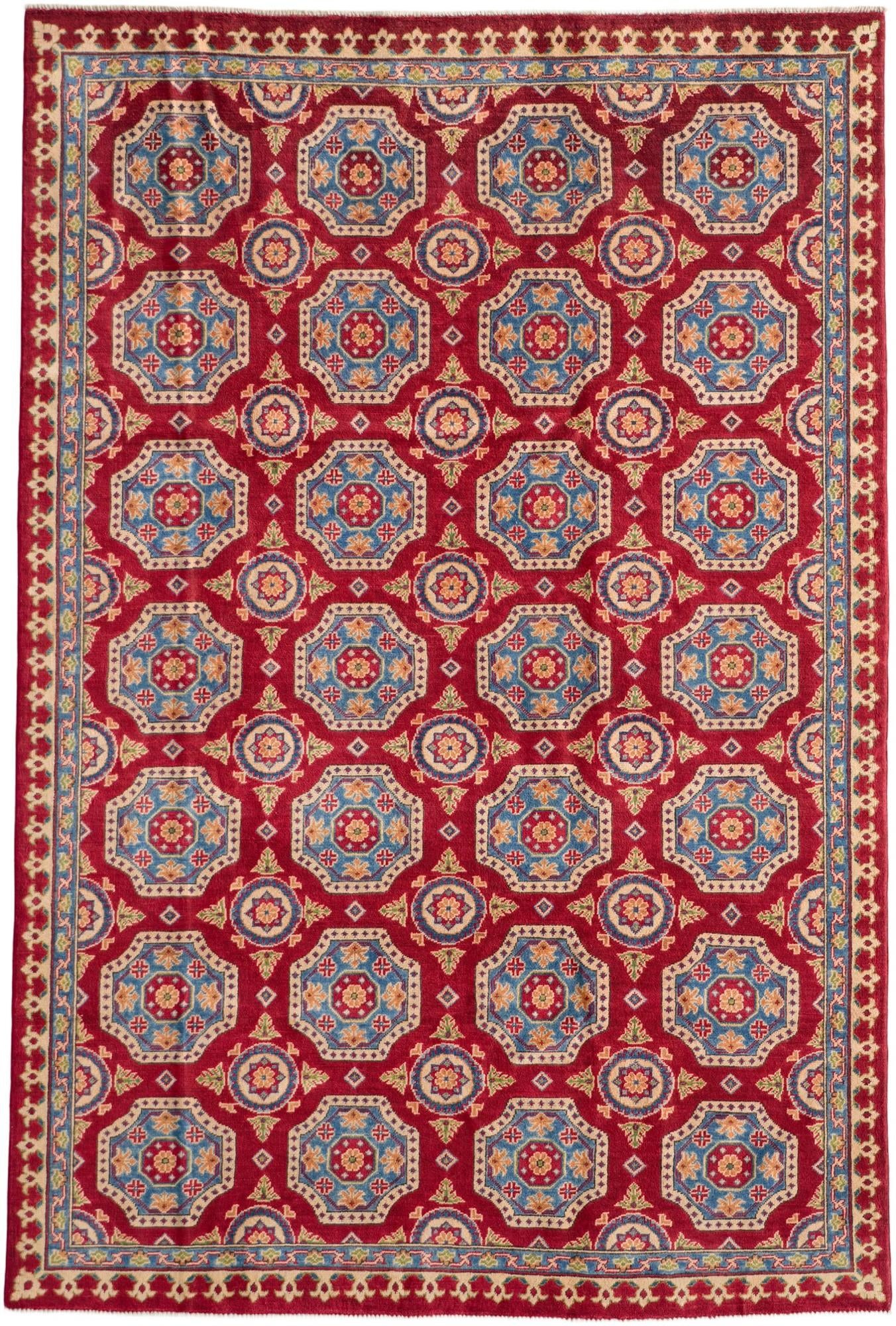 Detail image 2 of 10: 6' 7 x 9' 9 Hand Knotted Kazak Rug