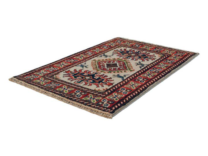 60cm x 90cm Handgeknüpft Kazak Teppich