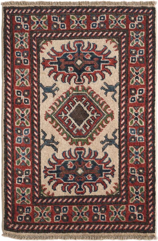 60cm x 90cm Handgeknüpft Kazak Teppich