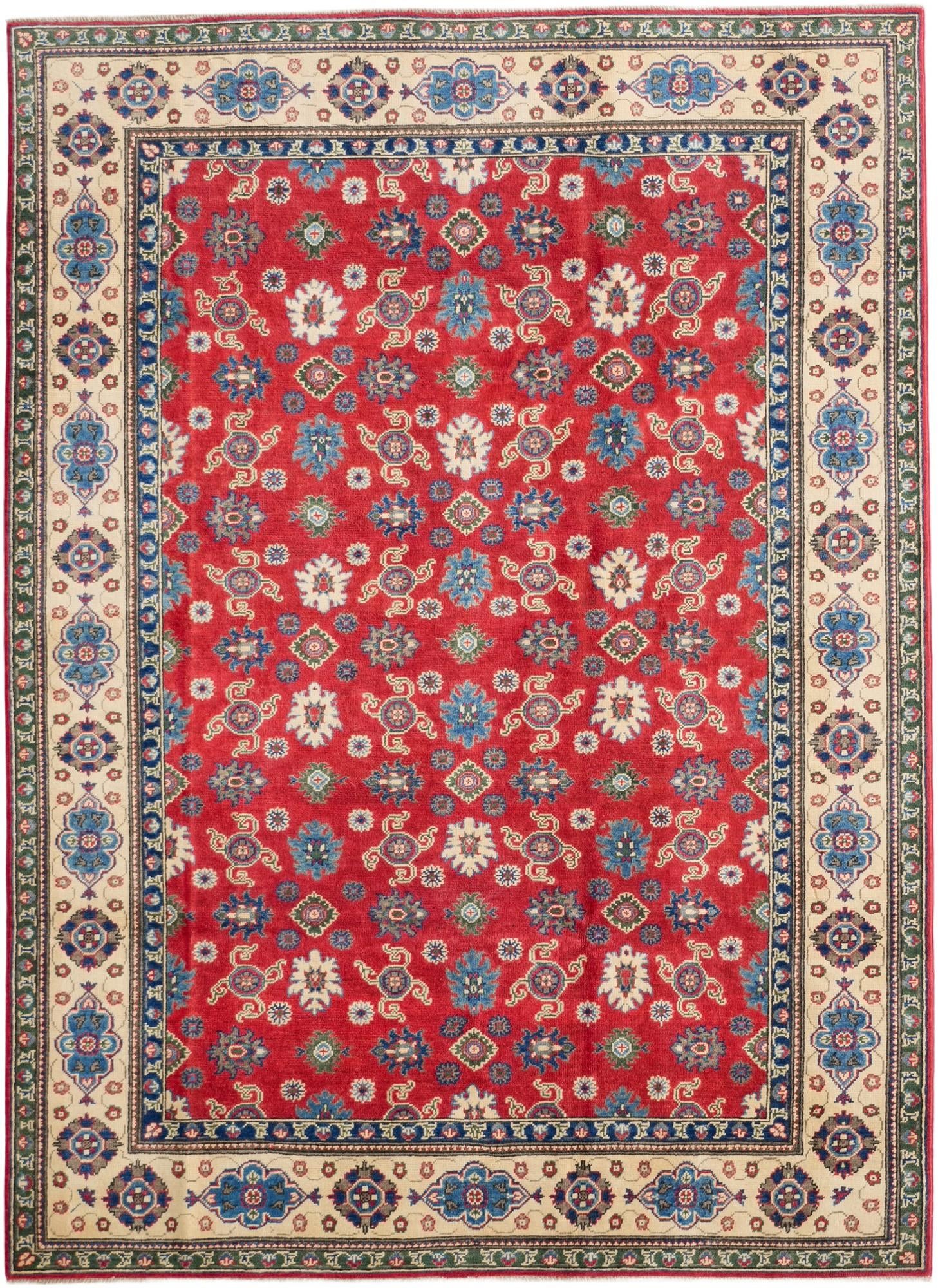 6' 7 x 9' Hand Knotted Kazak Rug