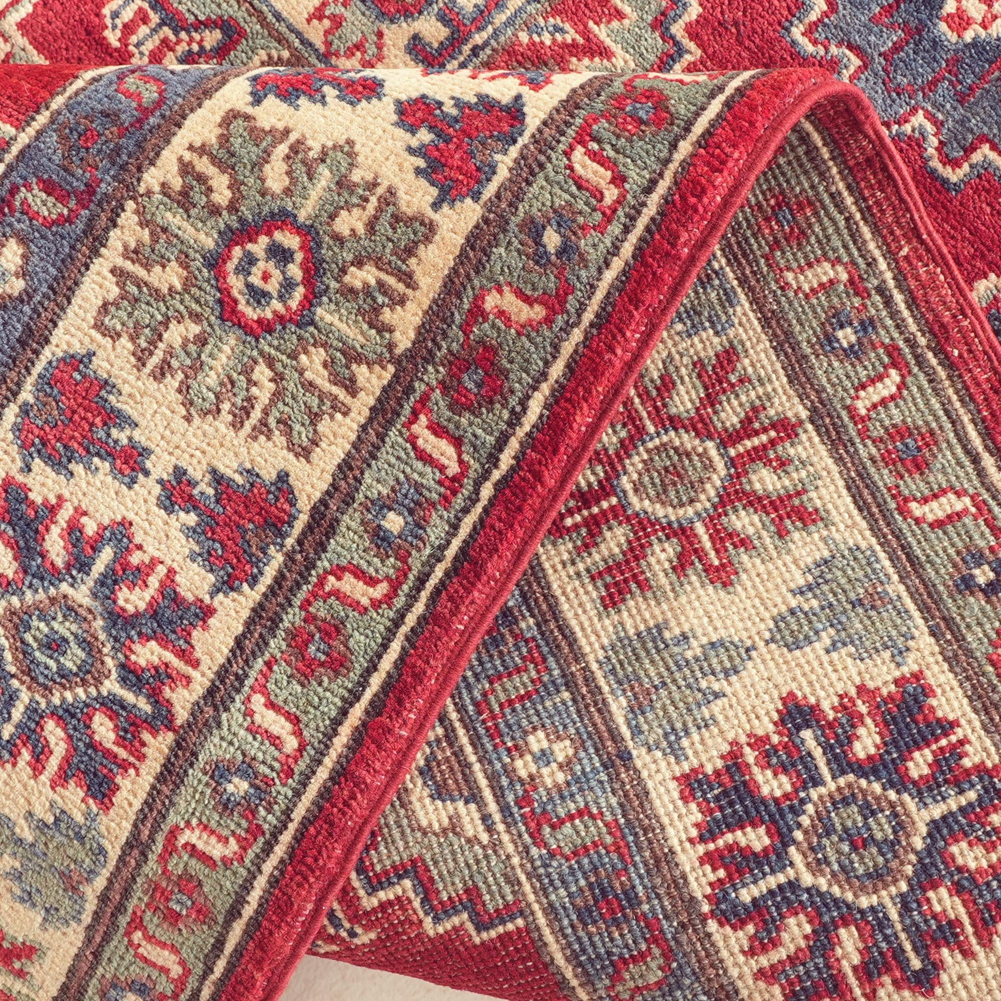 4' 3 x 6' Hand Knotted Kazak Rug