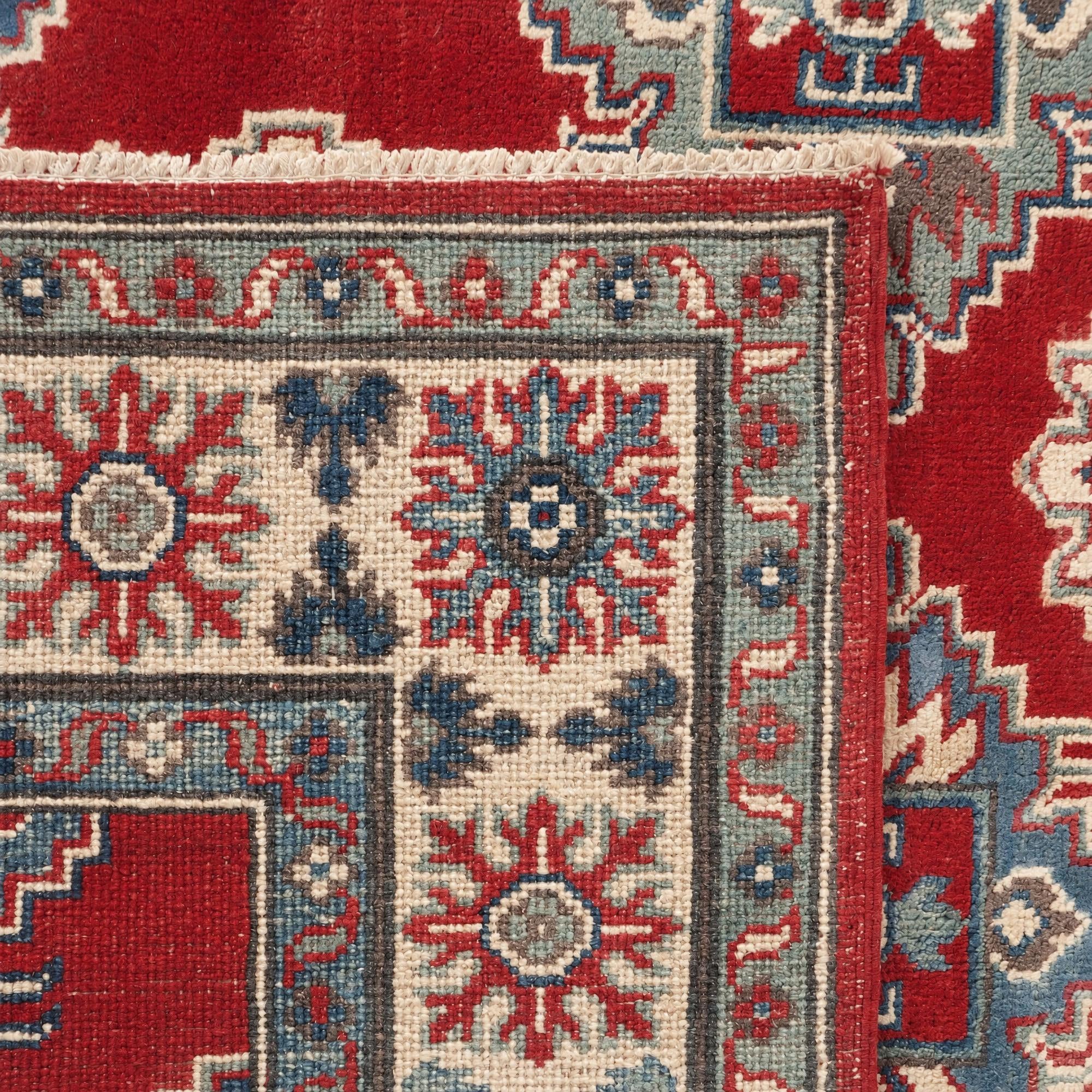 4' 3 x 6' Hand Knotted Kazak Rug