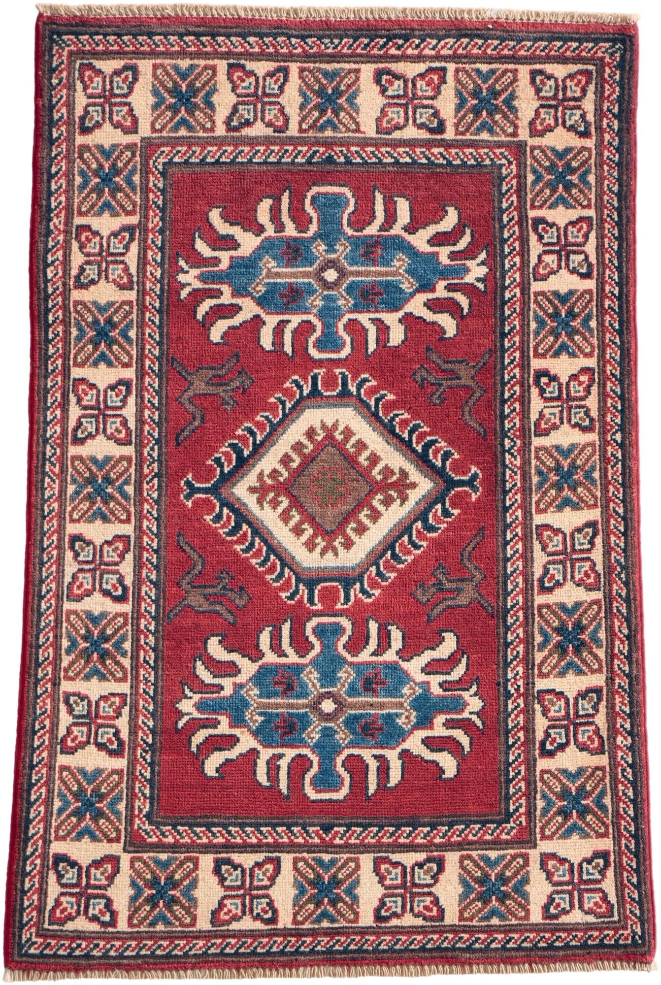 2' 7 x 3' 10 Hand Knotted Kazak Rug