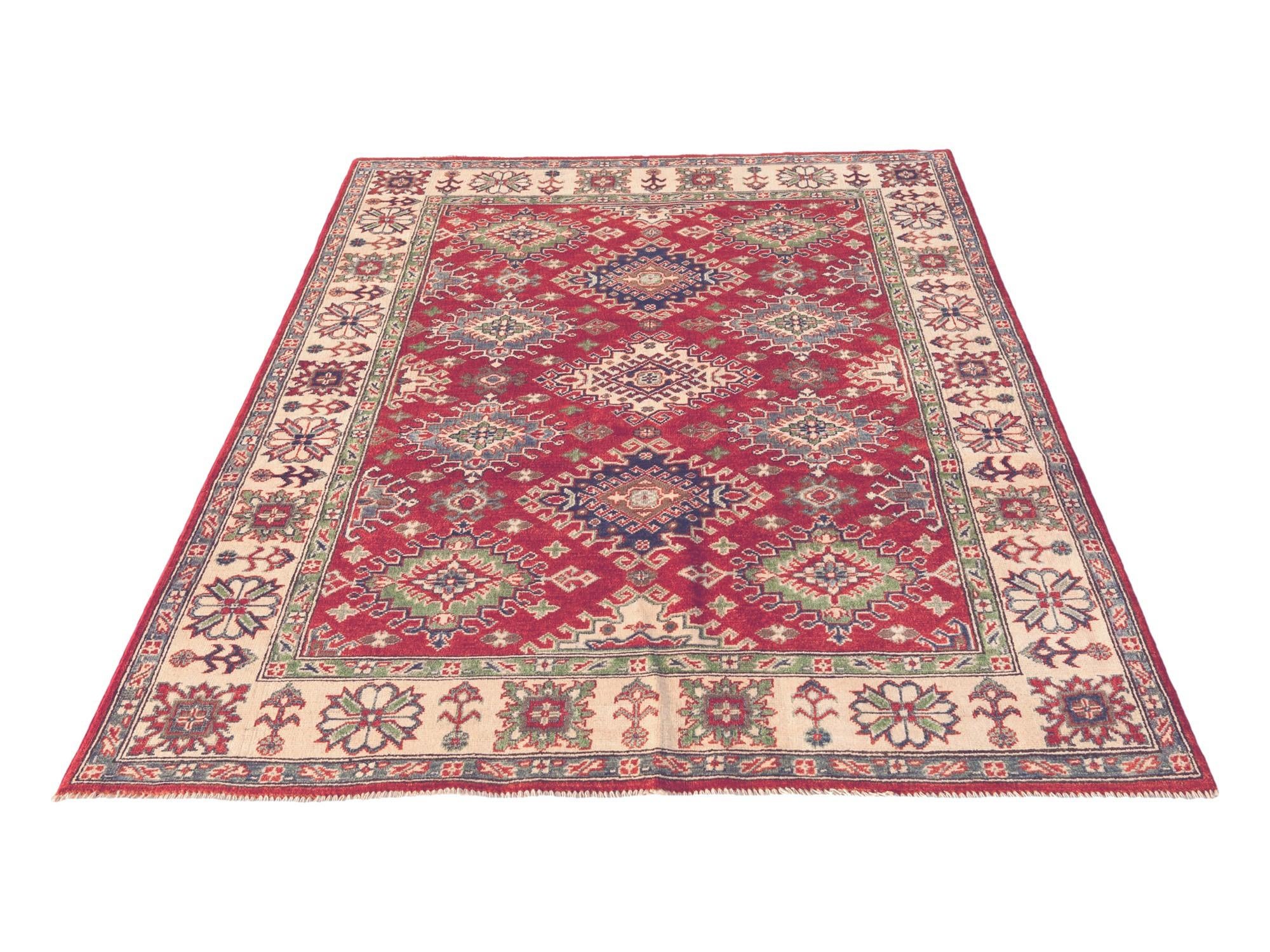 5' x 6' 8 Hand Knotted Kazak Rug