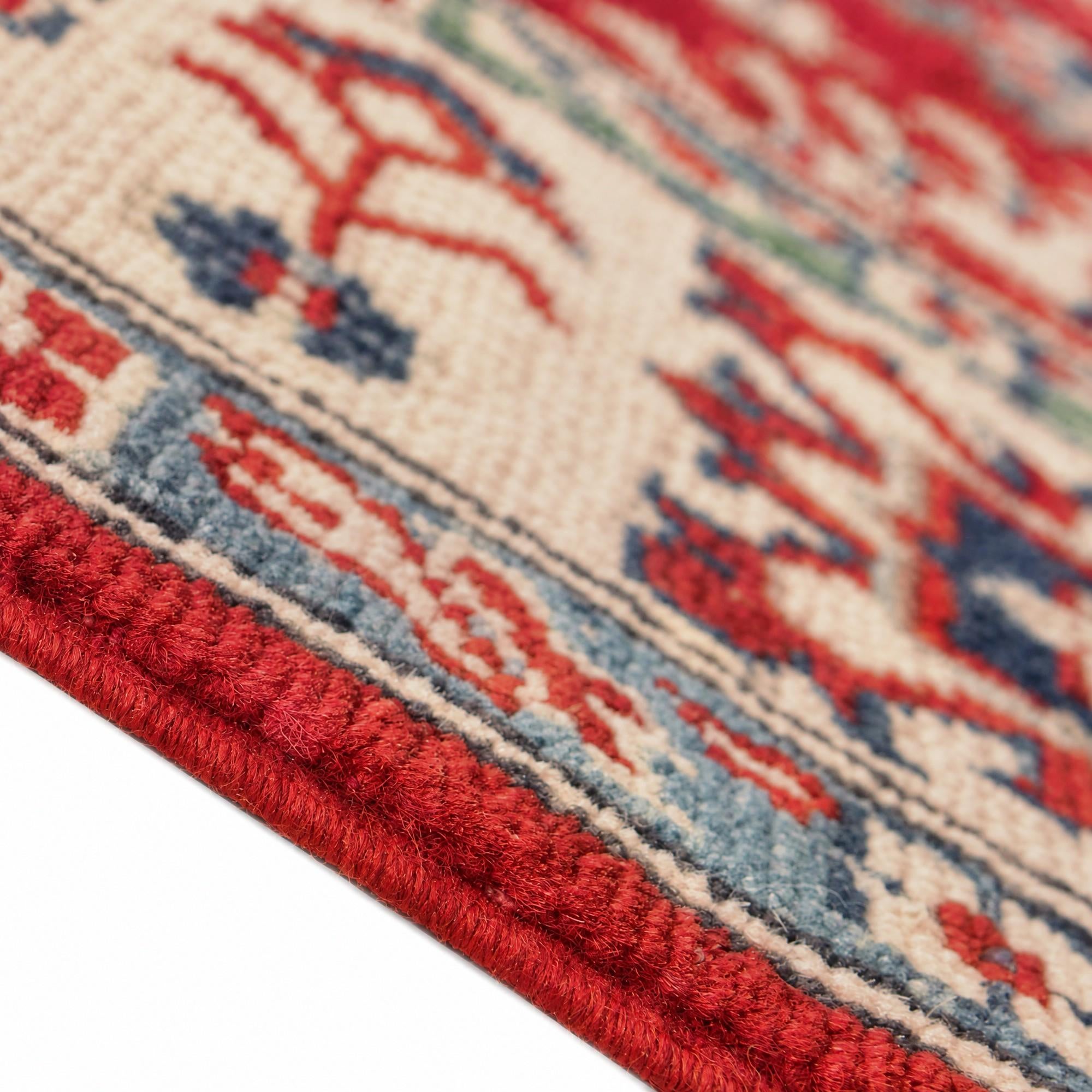155cm x 205cm Hand Knotted Kazak Rug