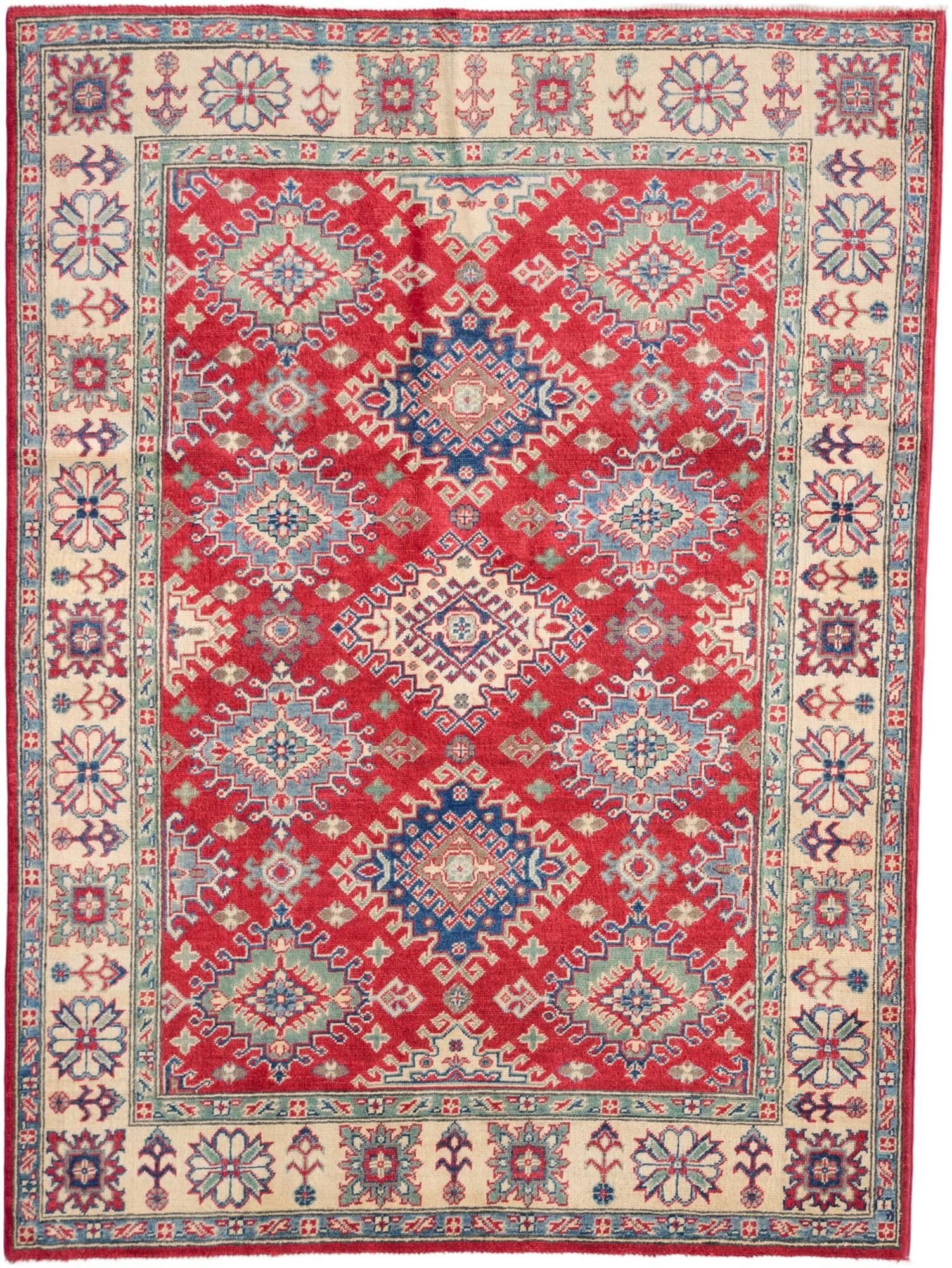 5' x 6' 8 Hand Knotted Kazak Rug
