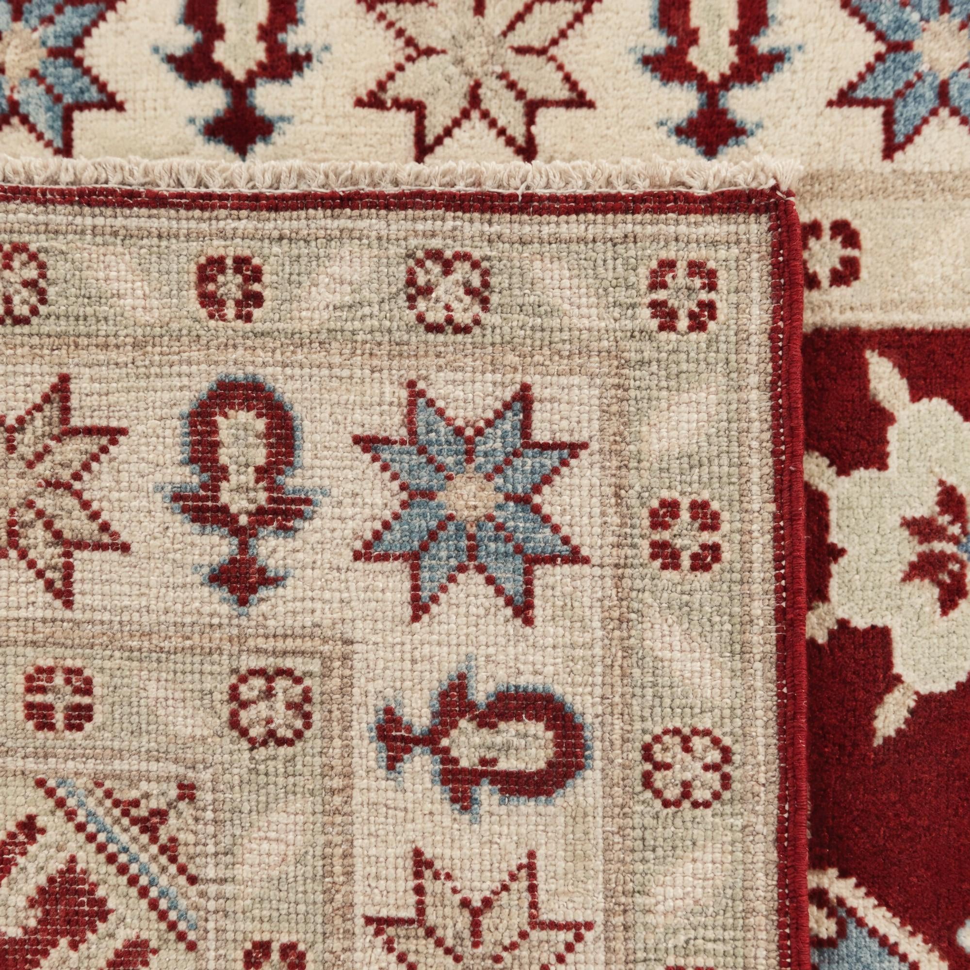 90cm x 125cm Handgeknüpft Kazak Teppich