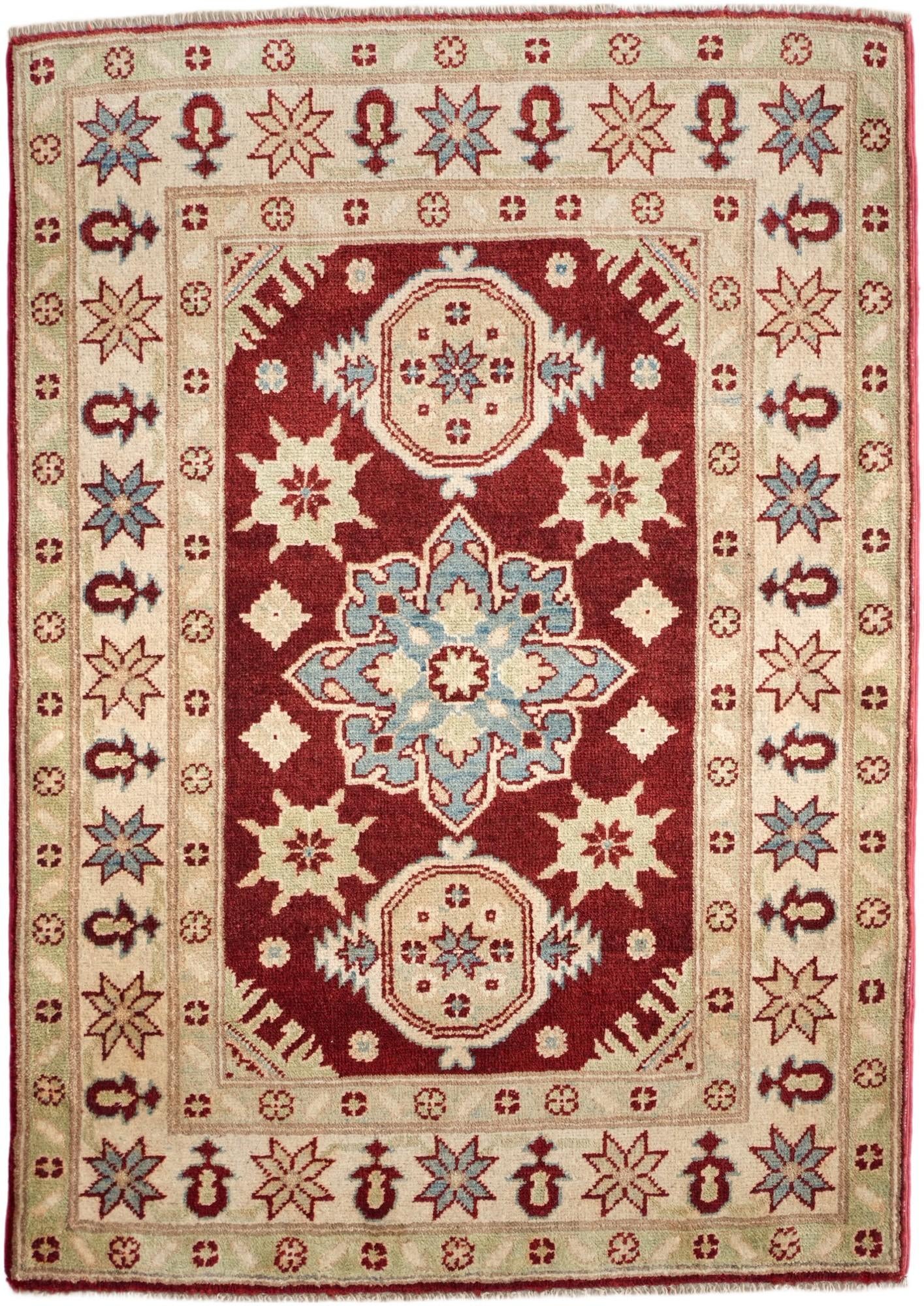 2' 11 x 4' 2 Hand Knotted Kazak Rug