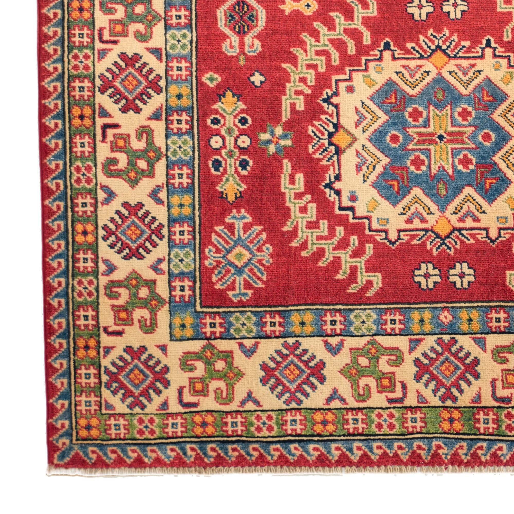 4' 1 x 5' 3 Hand Knotted Kazak Rug